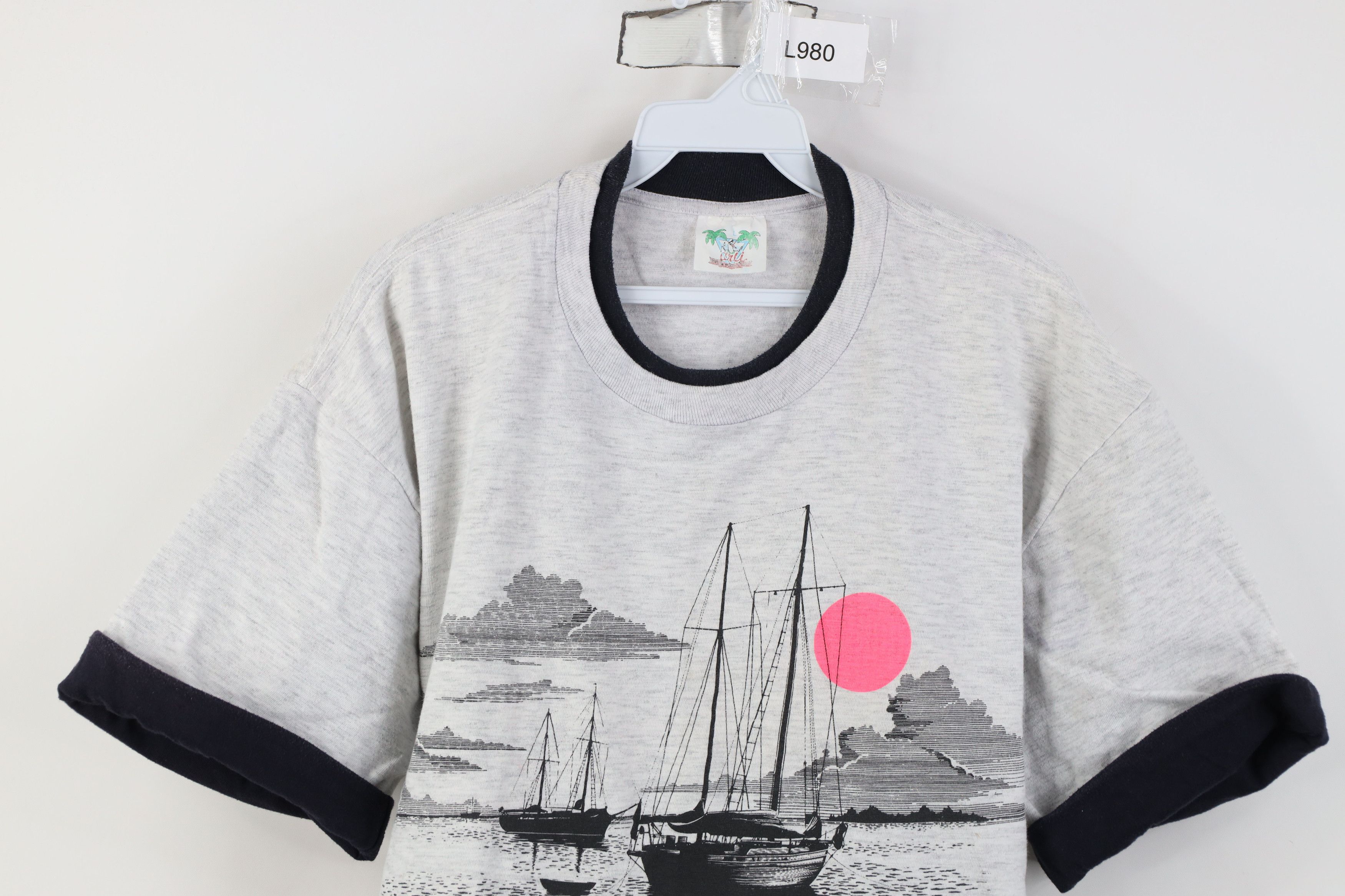 Vintage Vintage 90s Streetwear Cozumel Sunset Boat Sailing T-Shirt Size L / US 10 / IT 46 - 2 Thumbnail
