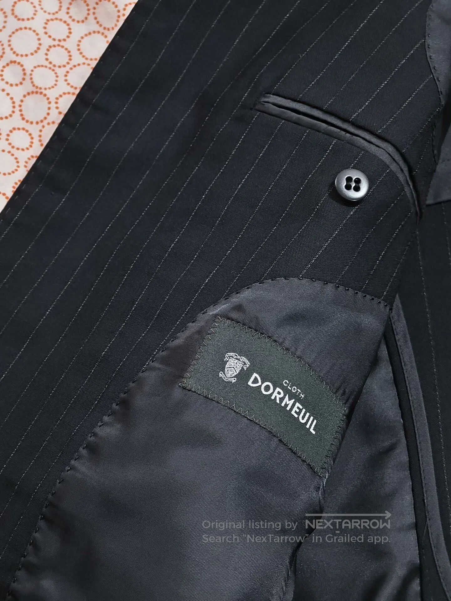 Japanese Brand Custom Dormeuil Wool Blend Suit Jacket. Size US L / EU 52-54 / 3 - 7 Thumbnail