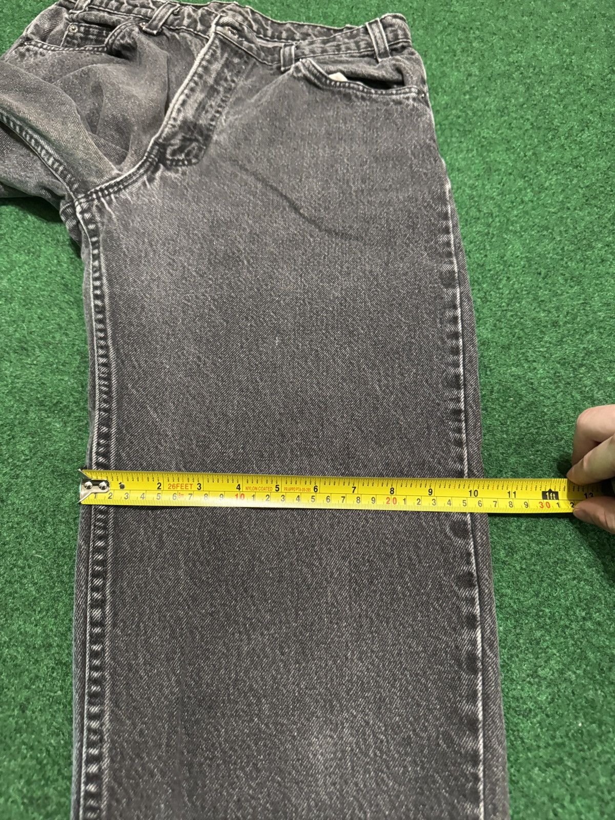 Levi's Vintage Clothing Levis 560 Baggy Black Orange Tab 31x28 Vintage 90s Jeans Size US 31 - 9 Thumbnail