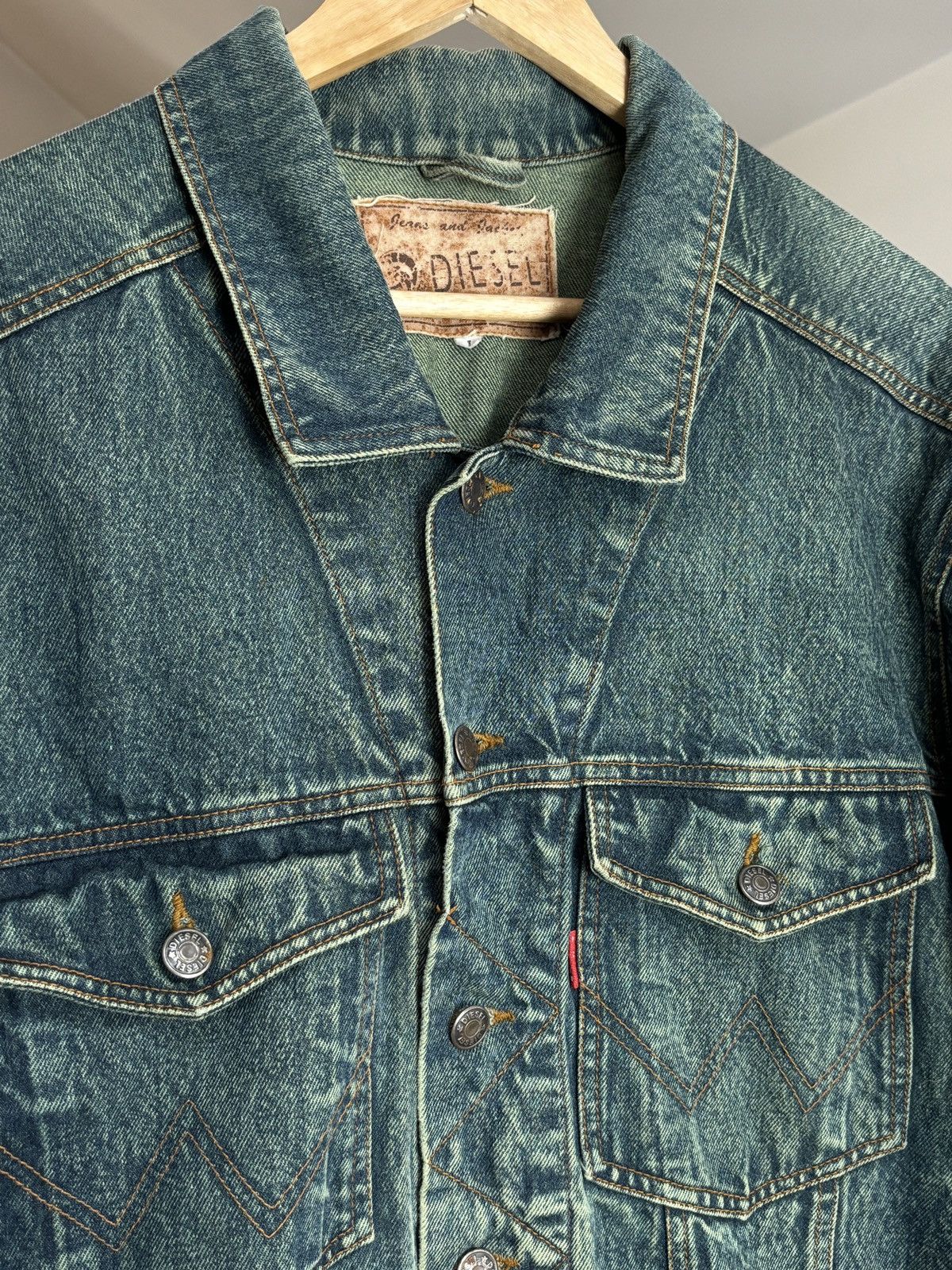 Diesel Vintage Diesel Denim Avant Garde Jeans Western Jacket Size US L / EU 52-54 / 3 - 3 Thumbnail