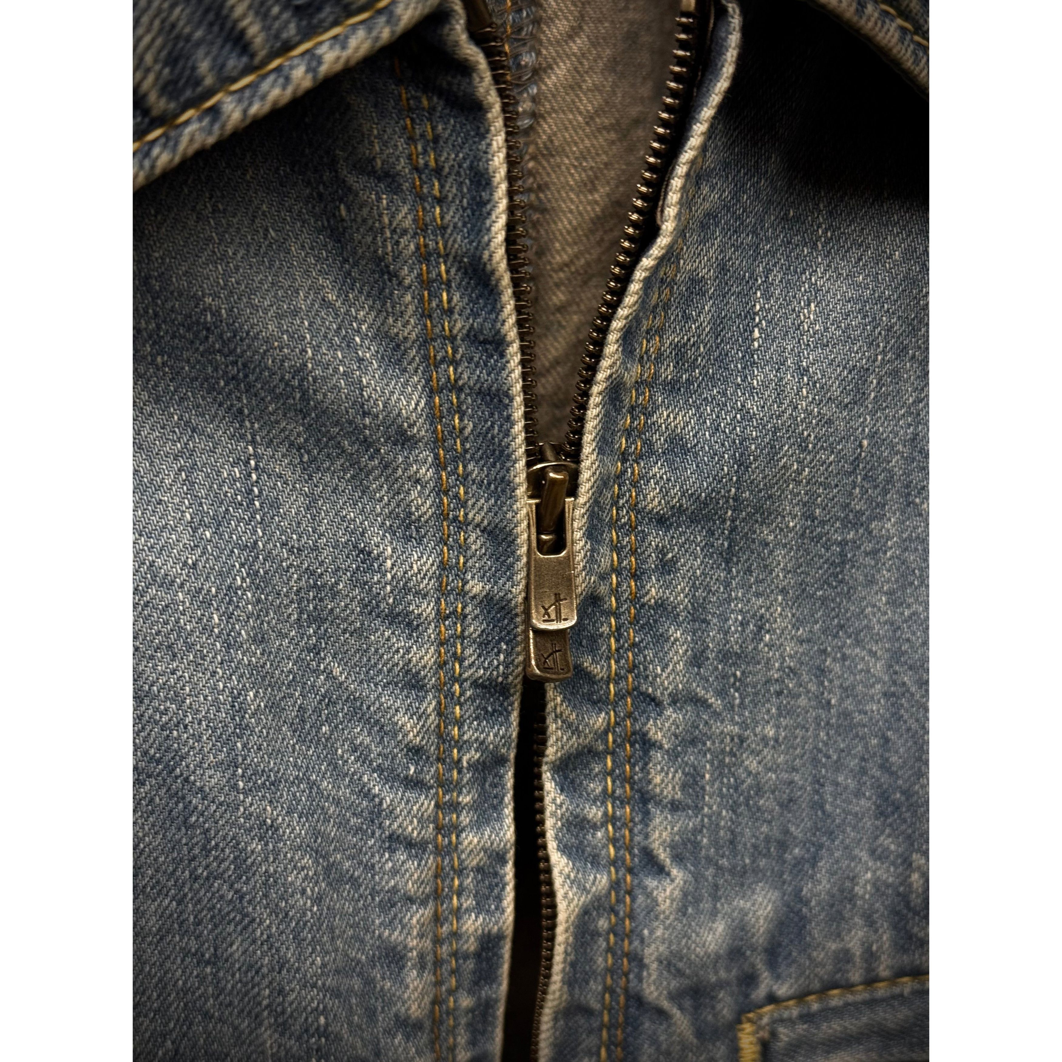 The Viridi-anne The Viridi-Anne Light Wash Denim Excella Zip-Up Work Jacket Size US S / EU 44-46 / 1 - 5 Thumbnail
