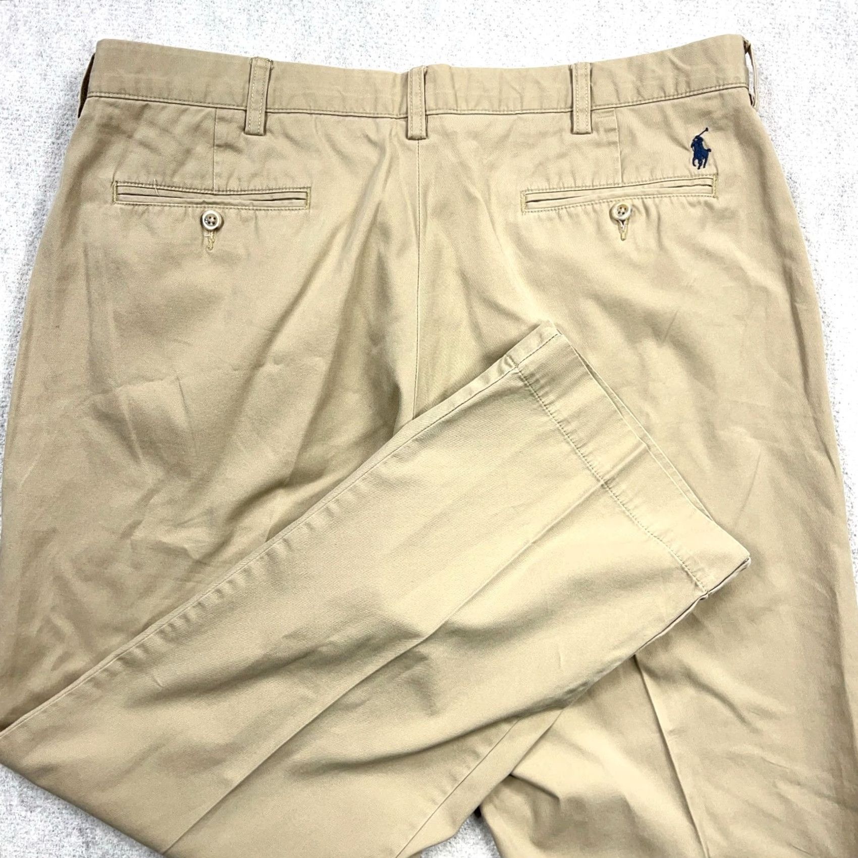 Polo Ralph Lauren Polo Ralph Lauren Pants Men 36x30 Chino Flat Front Straight 5-Pocket Beige Twill Vintage No Size US M / EU 48-50 / 2 - 2 Thumbnail