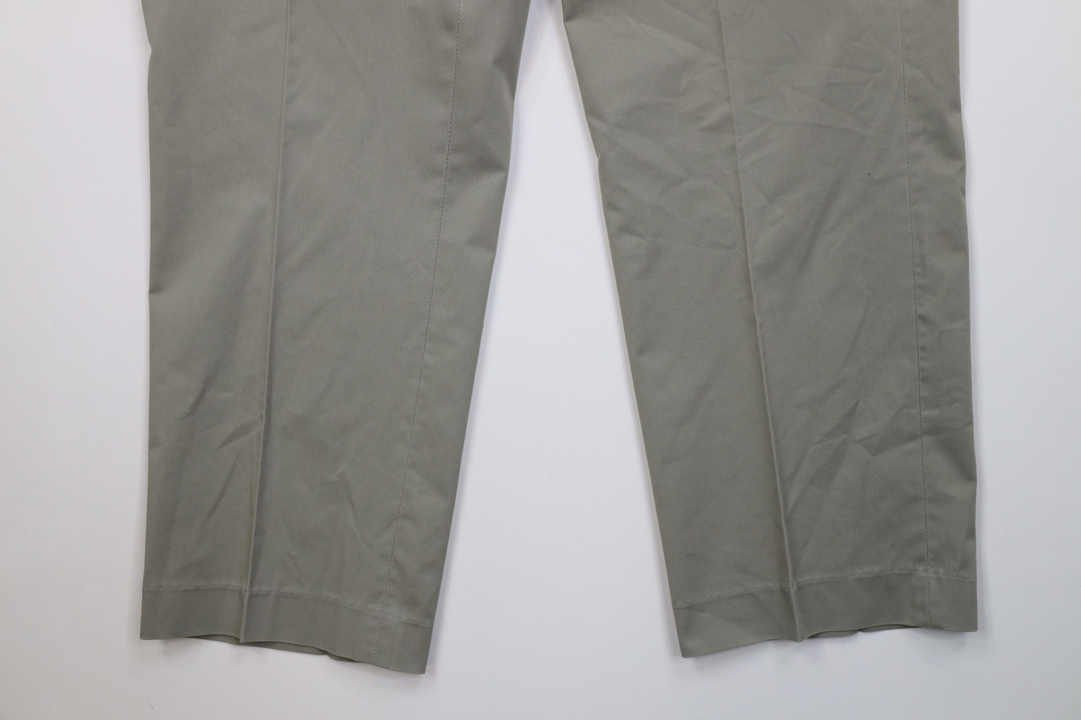 Orvis Vintage 90s Orvis Wide Leg Chino Pants Trousers Light Green Size US 34 / EU 50 - 4 Thumbnail