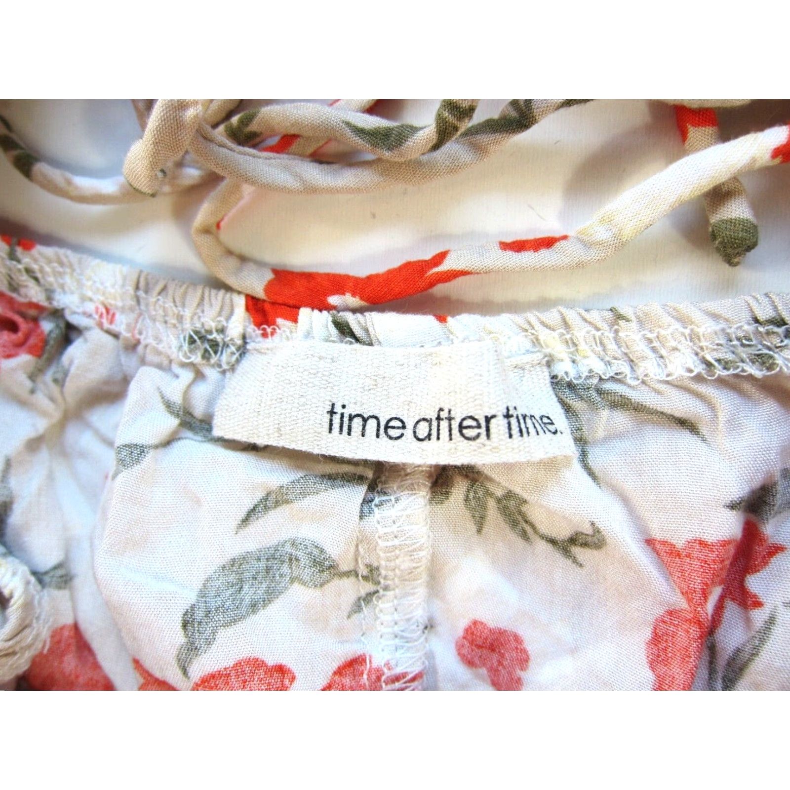 Vintage VINTAGE Time After Time Floral Maxi Dress Open Back Long Rayon Orange Green Large Size L / US 10 / IT 46 - 3 Thumbnail
