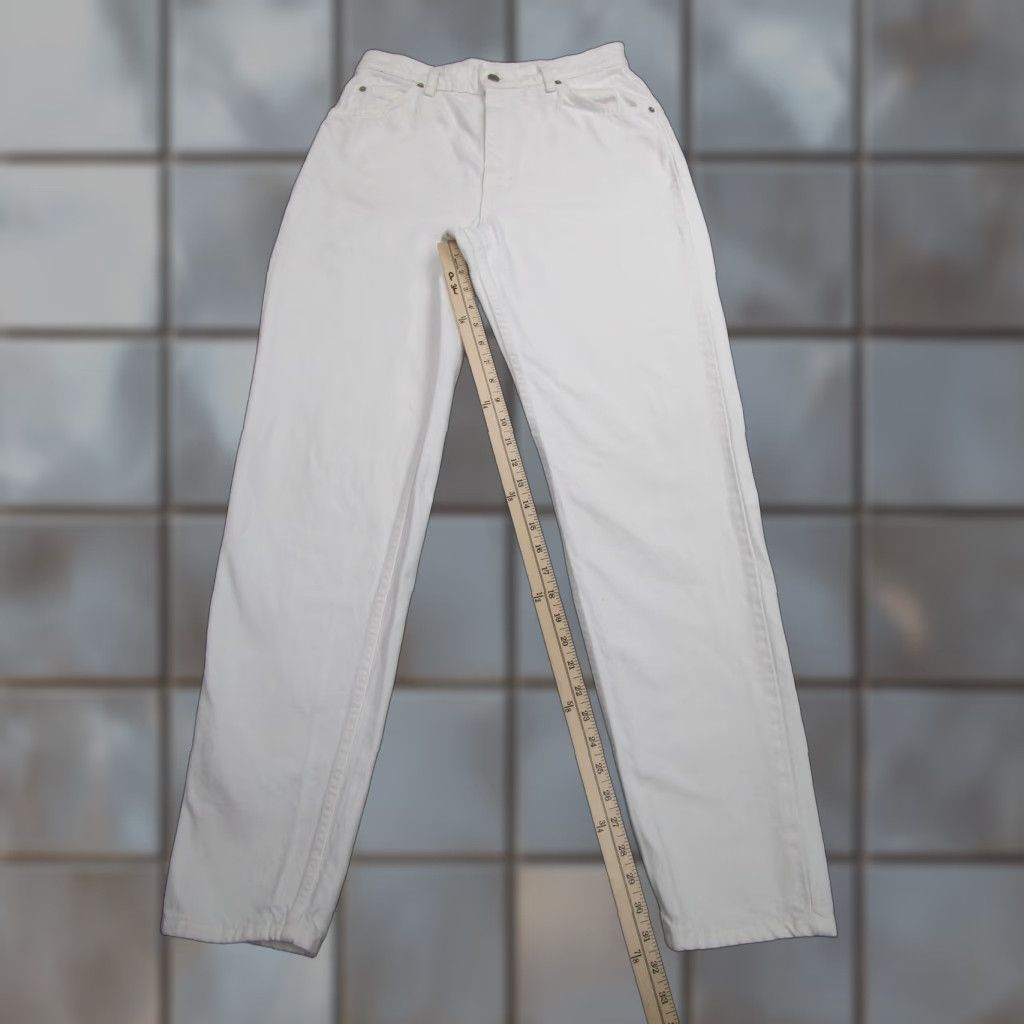 Levi's VINTAGE Levi's 921 Jeans Womens 14 Long White Tapered Made USA 90s Orange Tab Size 36" / US 14 / IT 50 - 1 Thumbnail