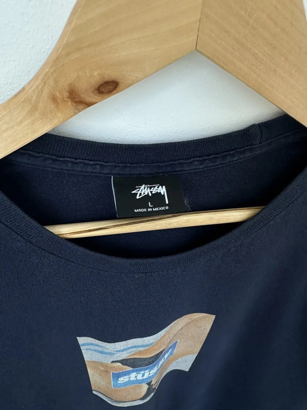 Stussy Vintage Stussy Blue Centr Logo Y2K T-Shirt Size US L / EU 52-54 / 3 - 8 Thumbnail