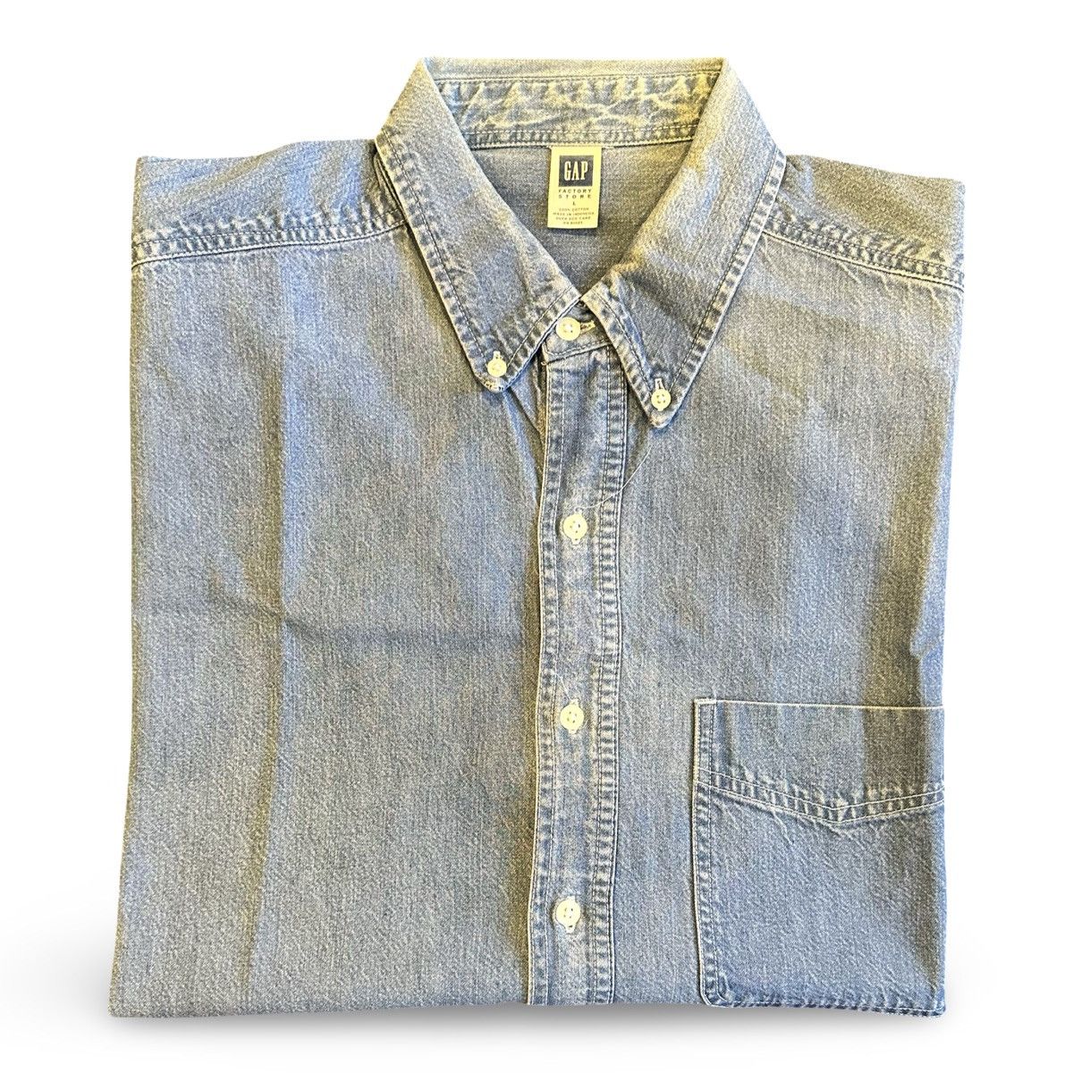 Gap Classic blue Gap denim button-up shirt Size US L / EU 52-54 / 3 - 3 Thumbnail