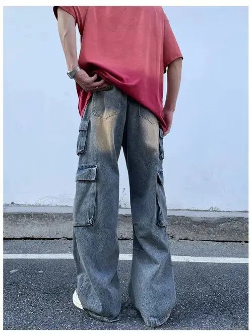 Other Y2K Wide Leg Cargo Denim Pant Size US 34 / EU 50 - 4 Thumbnail
