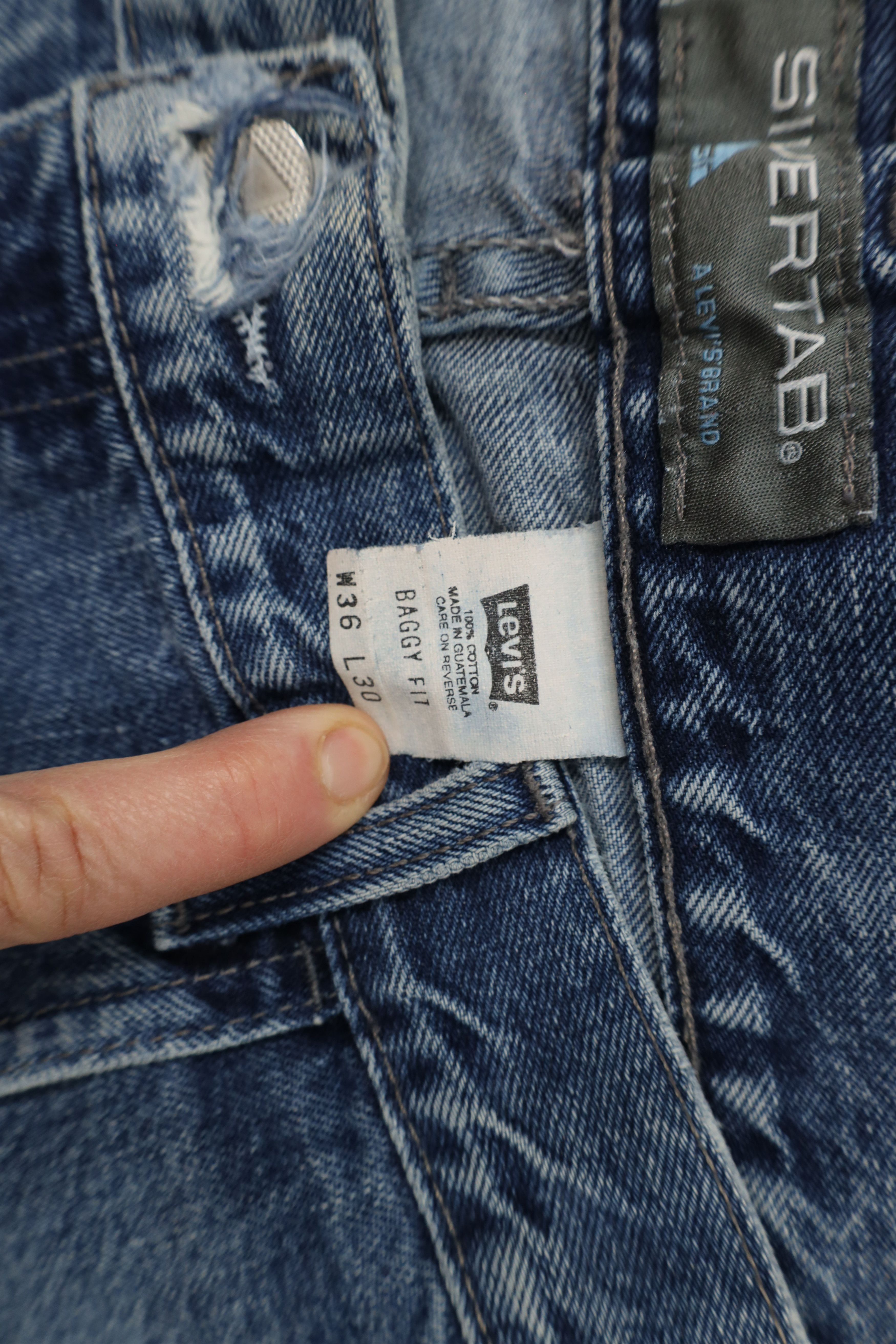 Levi's × Vintage Vintage Y2K 2001 Levis Silvertab Baggy Fit Skateboard Jeans Size US 36 / EU 52 - 9 Thumbnail