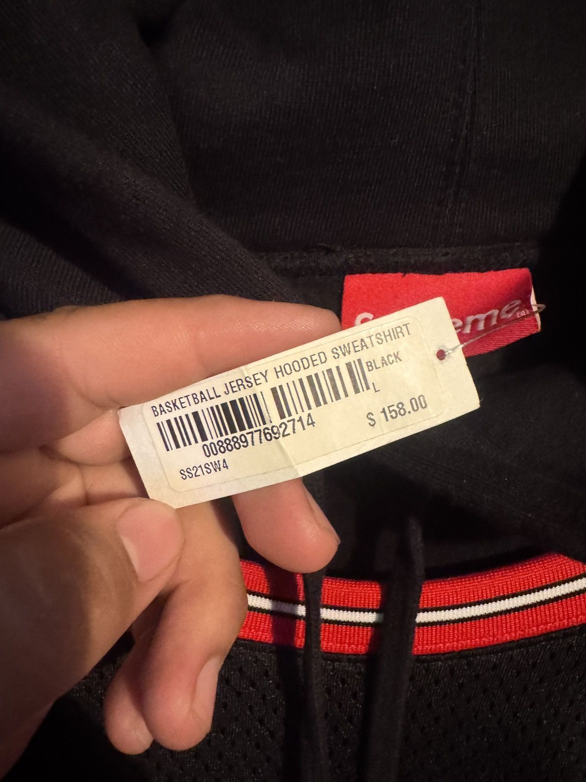 Supreme Supreme Basketball Jersey Hooded Sweatshirt Size US L / EU 52-54 / 3 - 3 Thumbnail