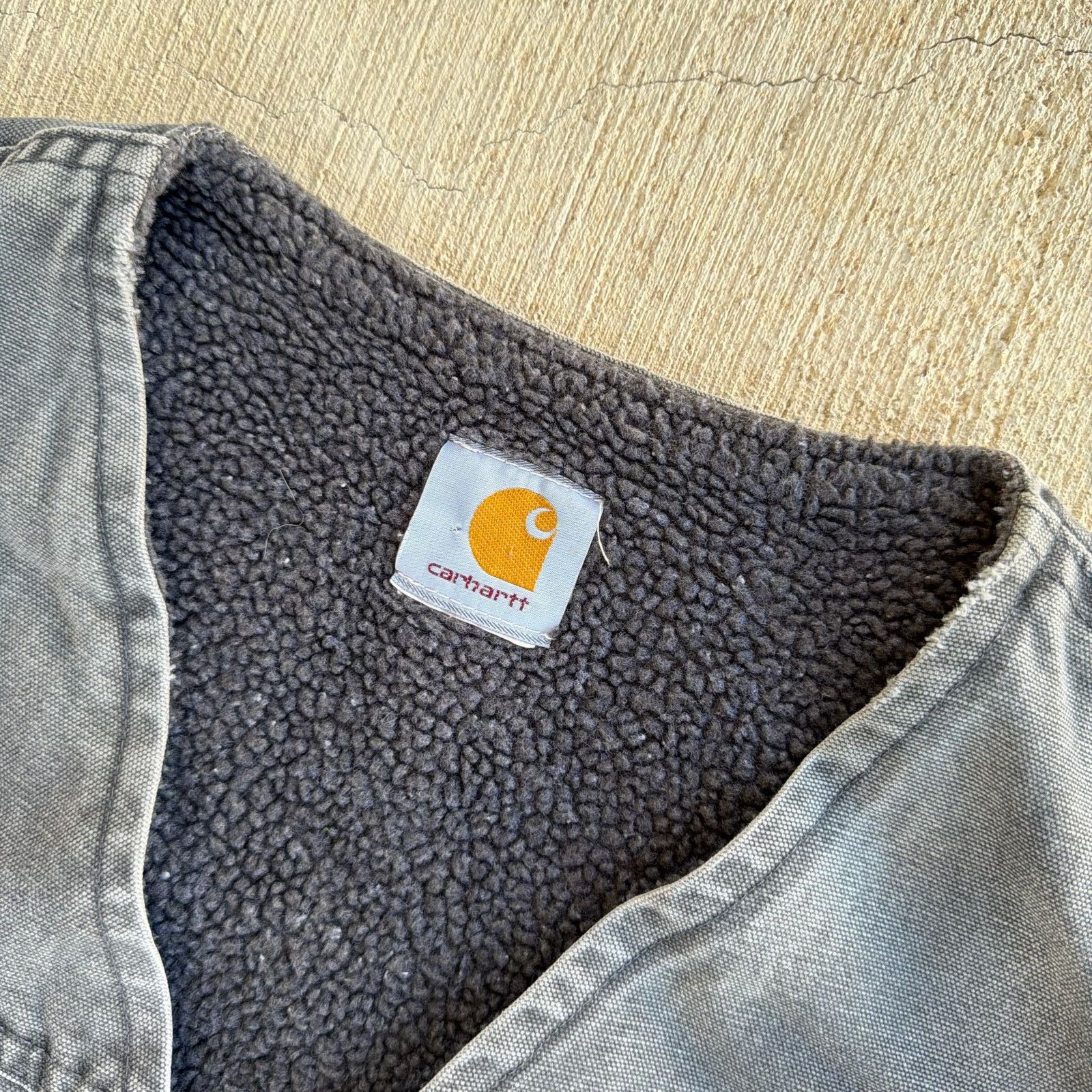 Carhartt × Vintage Carhartt gray Sherpa lined work wear vest Size US XXL / EU 58 / 5 - 3 Thumbnail