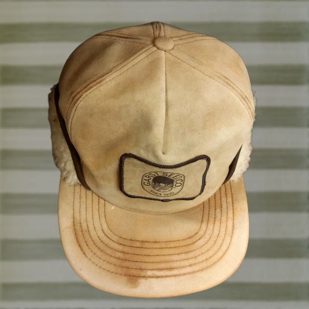 Vintage Vintage Garst Seed Corn Faux Suede Trapper Hat Beige Large L Workwear Men Cap Size US L / EU 52-54 / 3 - 1 Thumbnail