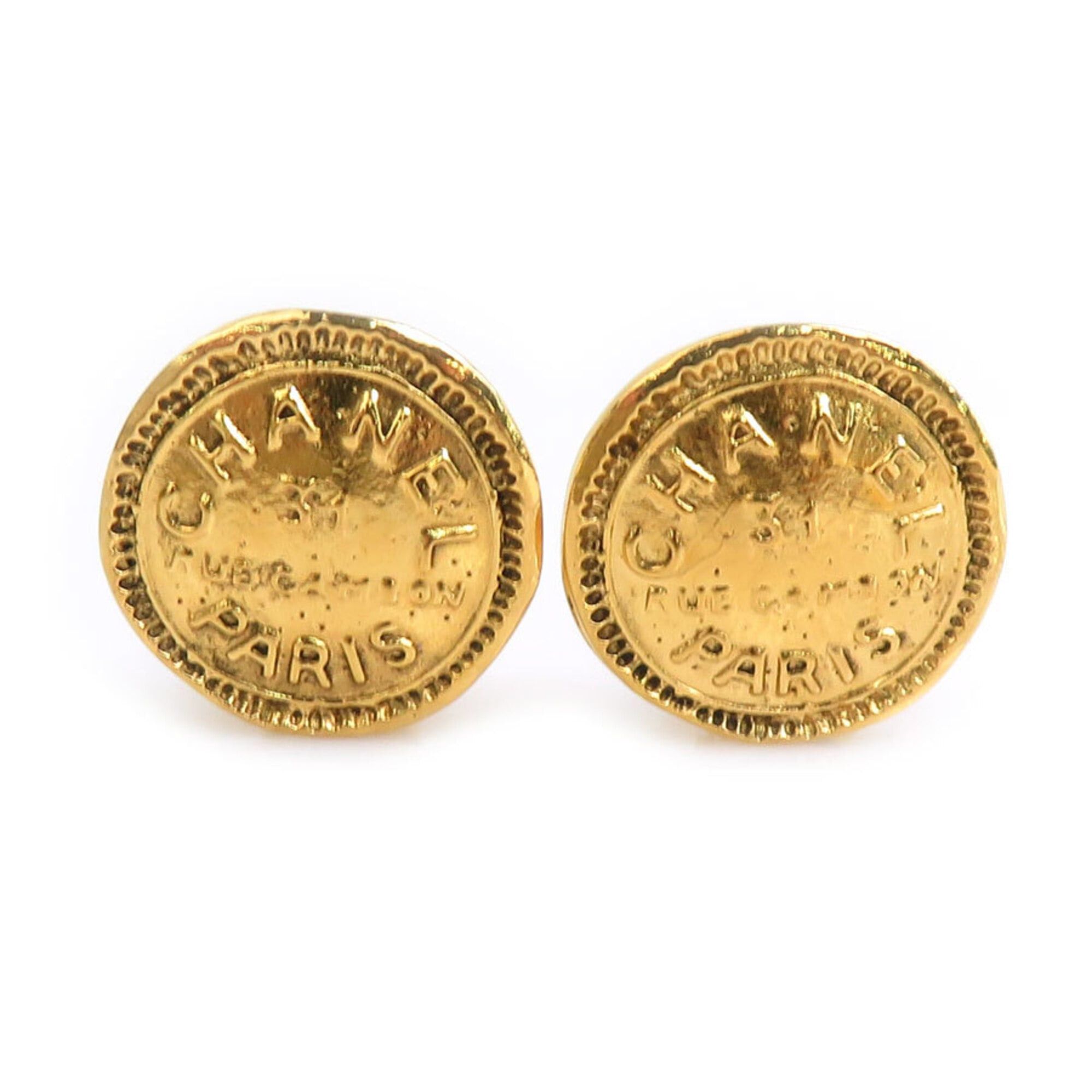 Chanel Chanel Earrings Vintage Metal Gold Women's h32169j Size ONE SIZE - 1 Thumbnail