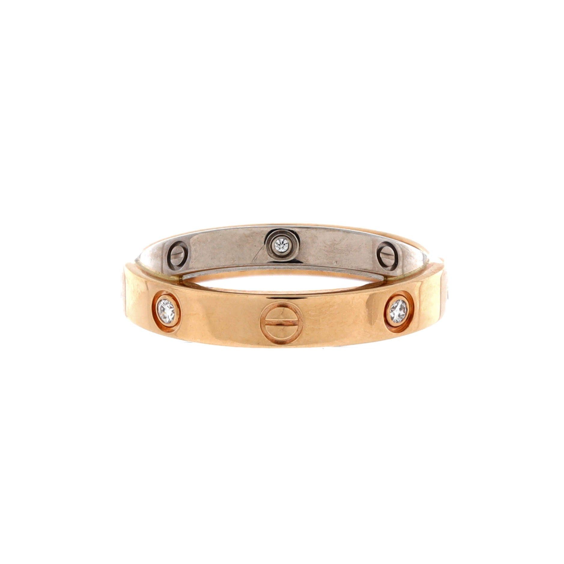 Cartier Love 6 Diamonds Double Ring Size ONE SIZE - 1 Thumbnail