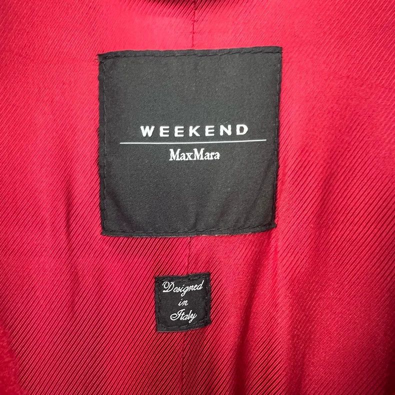 Max Mara Max Mara Red double-breasted invisible button sheepskin co Size S / US 4 / IT 40 - 3 Thumbnail