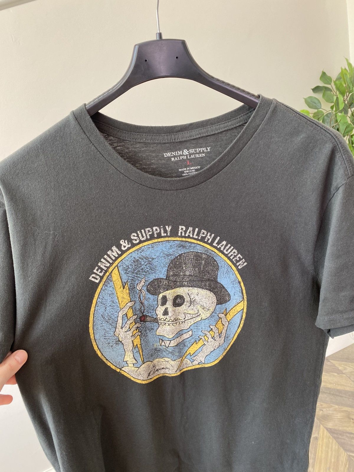 Denim & Supply Ralph Lauren × Polo Ralph Lauren × Vintage Vintage Ralph Lauren Polo Skull Military Denim Supply Tee Size US L / EU 52-54 / 3 - 8 Thumbnail