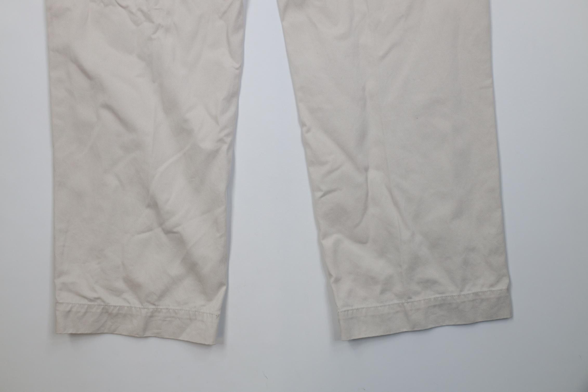 Polo Ralph Lauren Vintage 90s Ralph Lauren Wide Leg Chino Pants Stone Cotton Size US 38 / EU 54 - 15 Thumbnail