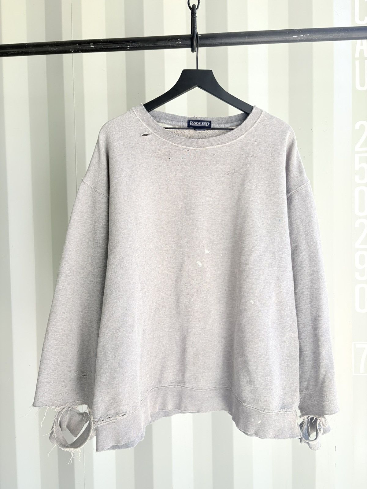 Vintage Thrashed Sun Faded Distressed Sweater Grunge Boxy Size US XXL / EU 58 / 5 - 2 Thumbnail