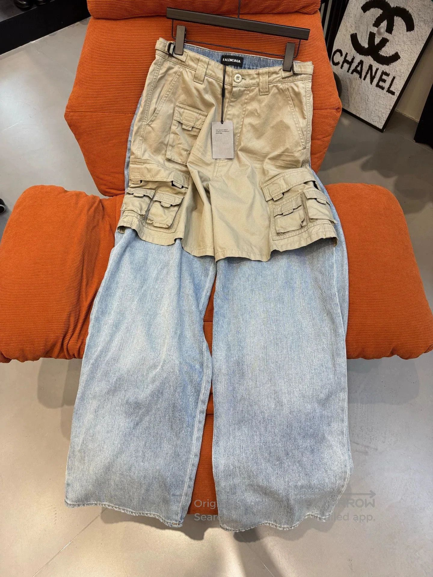 Balenciaga Balenciaga Paneled Cargo Jeans. Size US 29 - 1 Thumbnail
