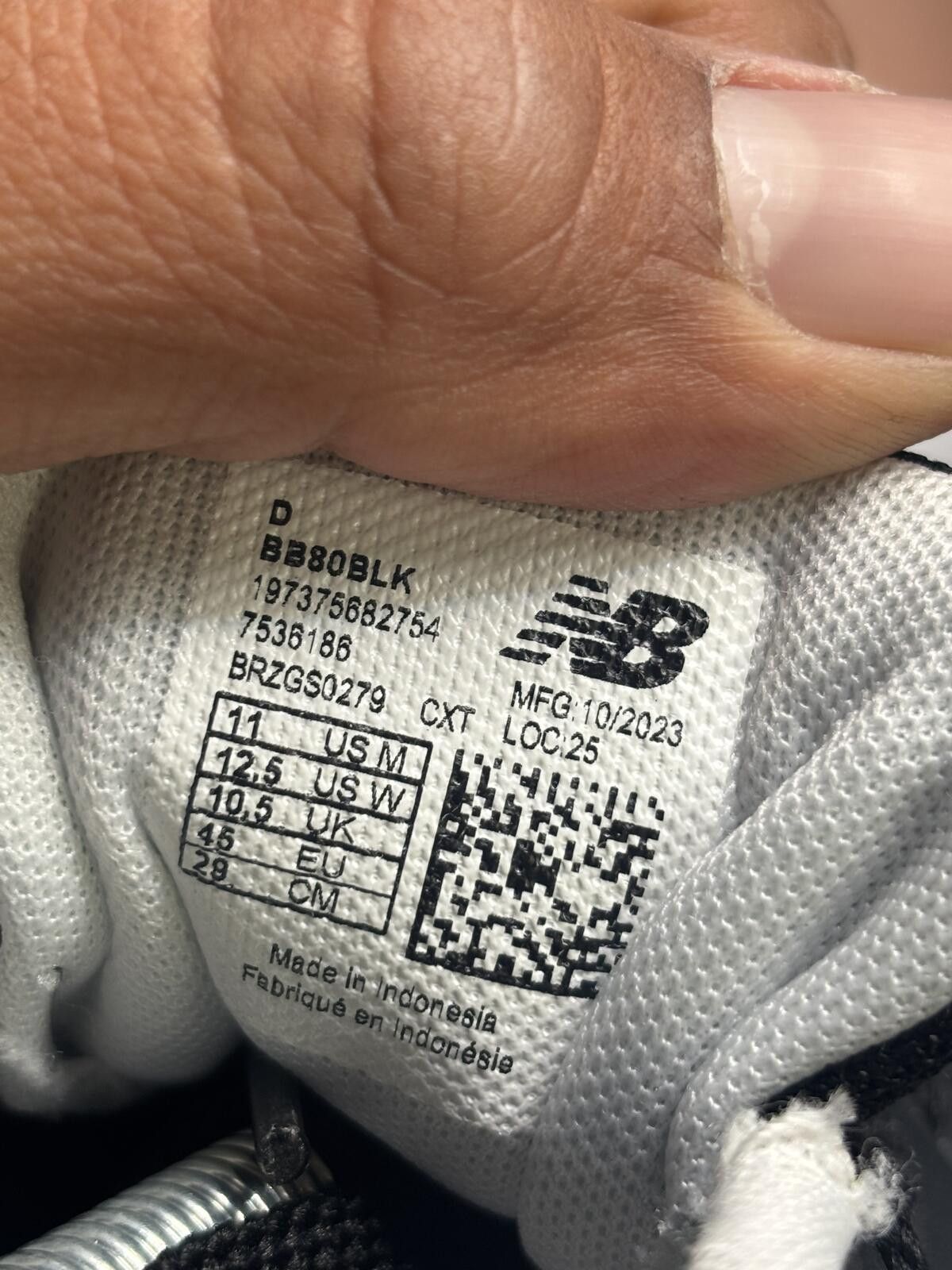New Balance New balance bb80 black white Size US 11 / EU 44 - 6 Thumbnail