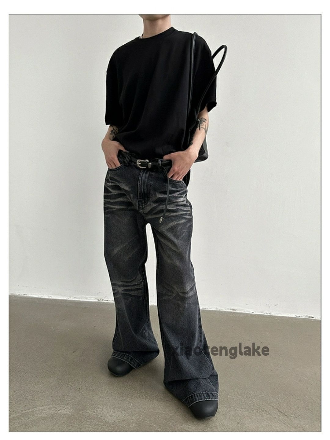 Jean × Vintage washed faded cleanfit yuppie bootcut grunge jeans Size US 32 / EU 48 - 1 Thumbnail