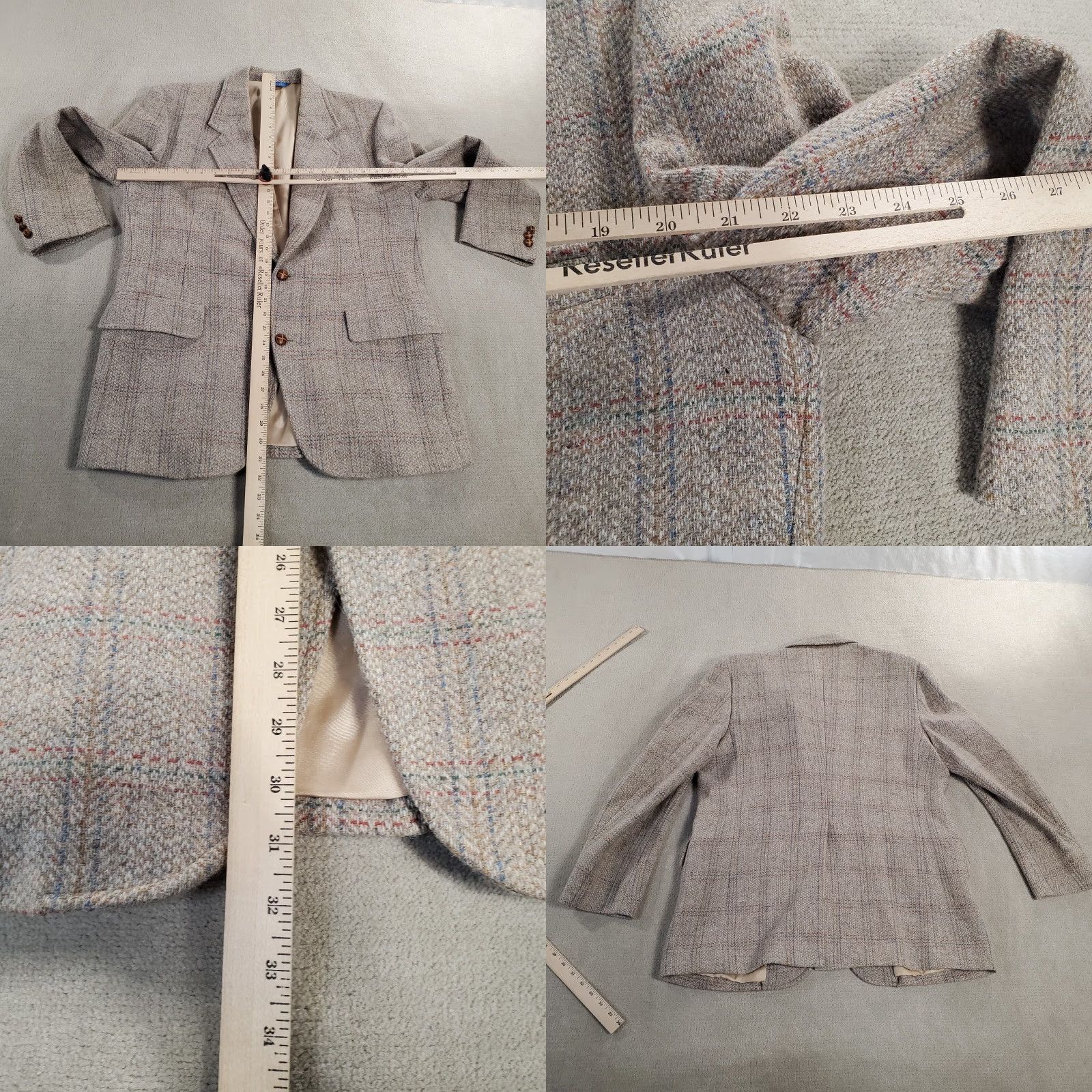 Pendleton VINTAGE Pendleton Blazer Mens 44 Beige Plaid Wool 2 Piece Jacket Coat Jacket/Coat Regular Prime Size 44R - 8 Thumbnail