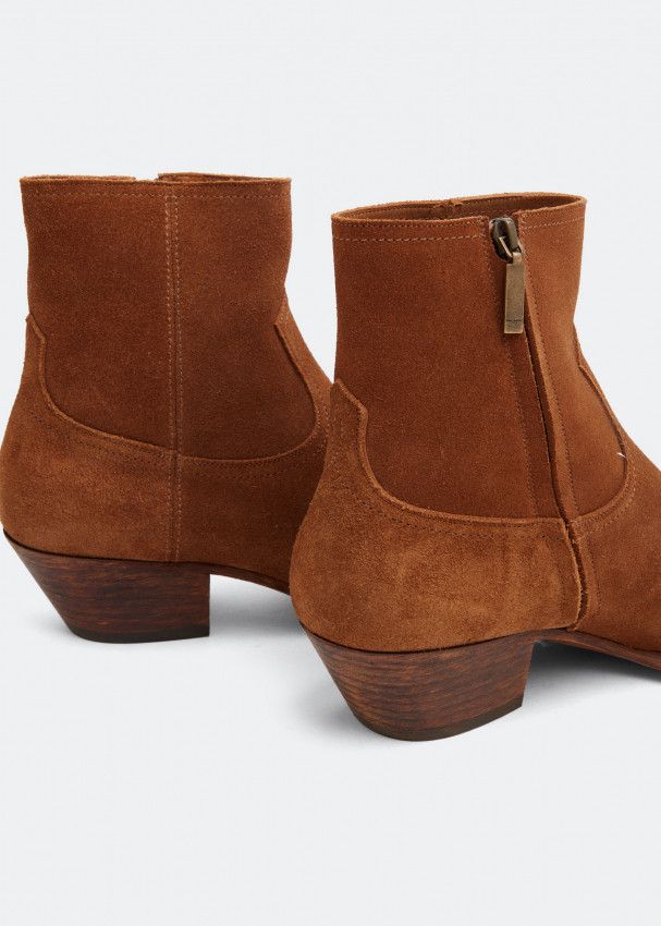 Saint Laurent Paris o1bcso1str0724 Lukas Boots in Brown Size US 7 / EU 40 - 3 Thumbnail