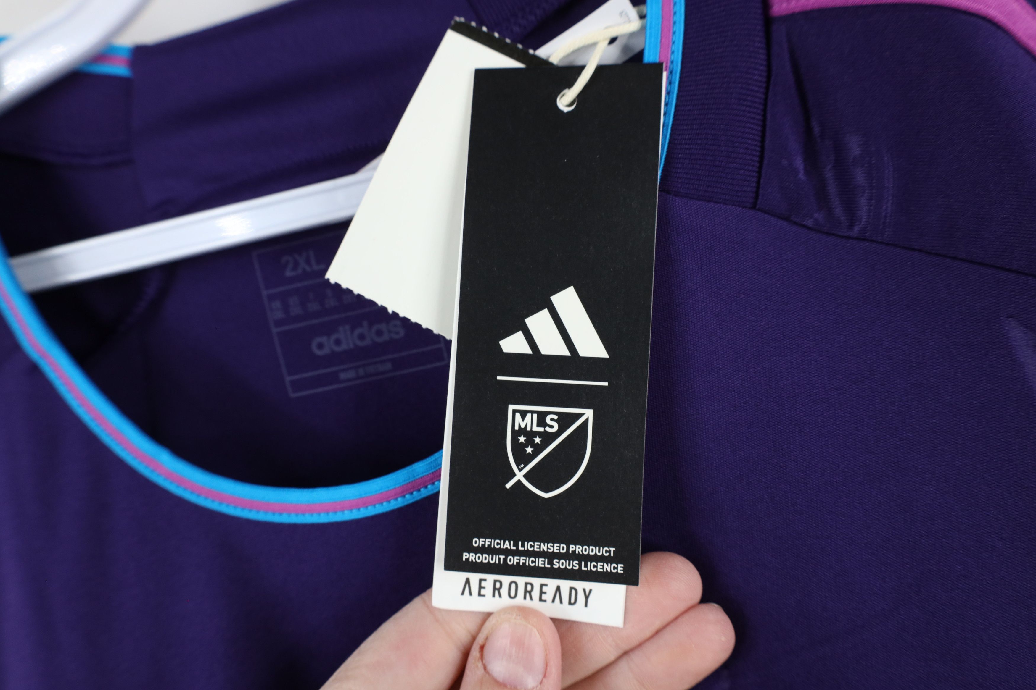Adidas × Vintage New Adidas Charlotte Football Club Soccer Jersey Purple Size US XXL / EU 58 / 5 - 5 Thumbnail