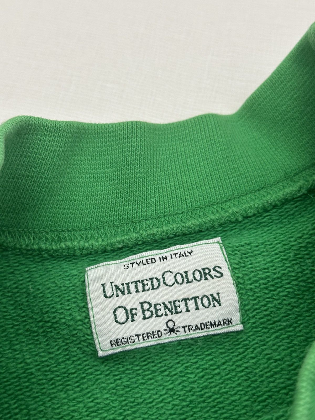 United Colors Of Benetton VTG 90s United Colors of Benetton Green Mock Neck Pullover M Size M / US 6-8 / IT 42-44 - 8 Thumbnail