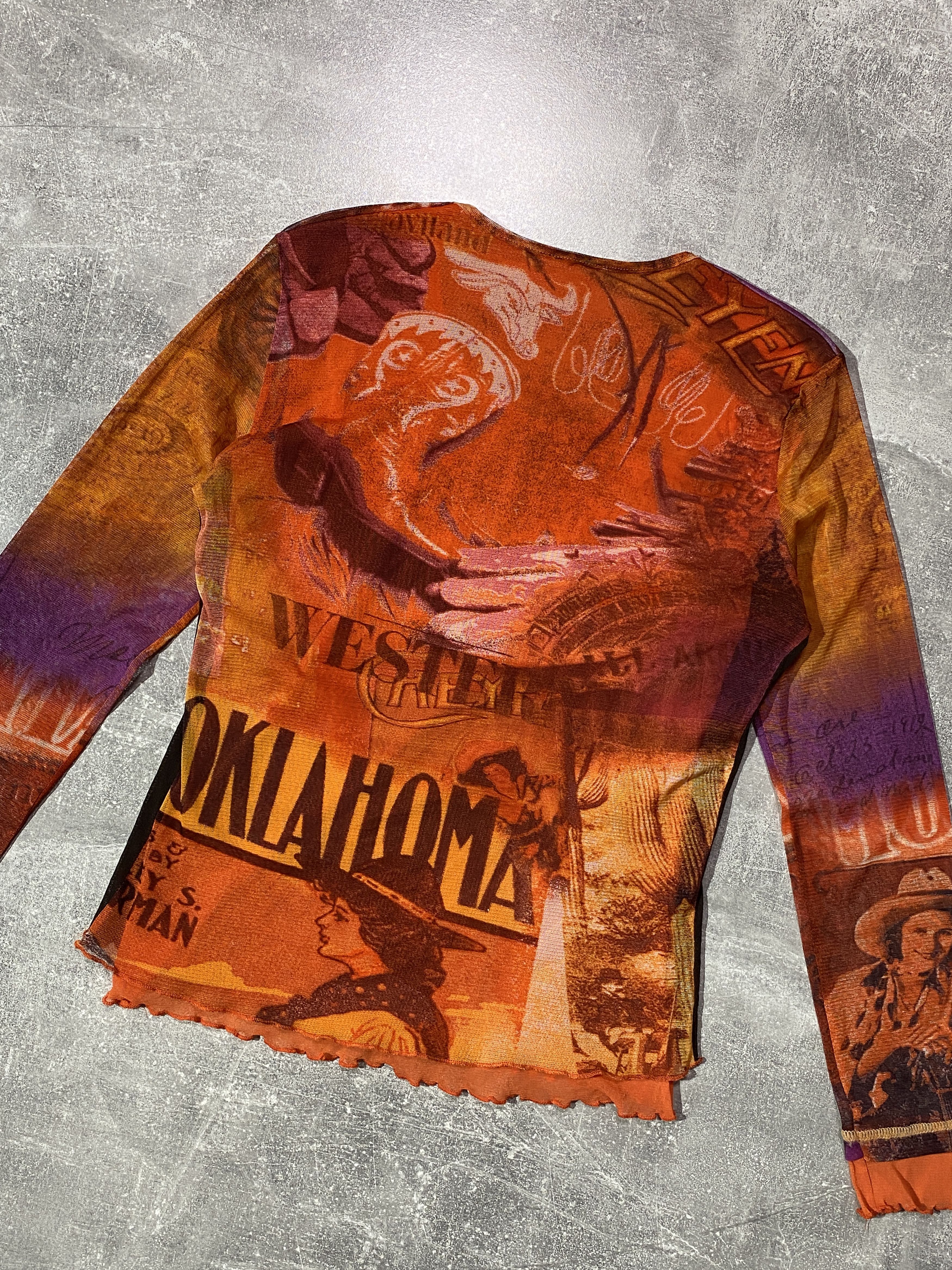 Vintage Vintage 90s Mesh Printed Western Oklahoma Opium Tee Size M / US 6-8 / IT 42-44 - 9 Thumbnail