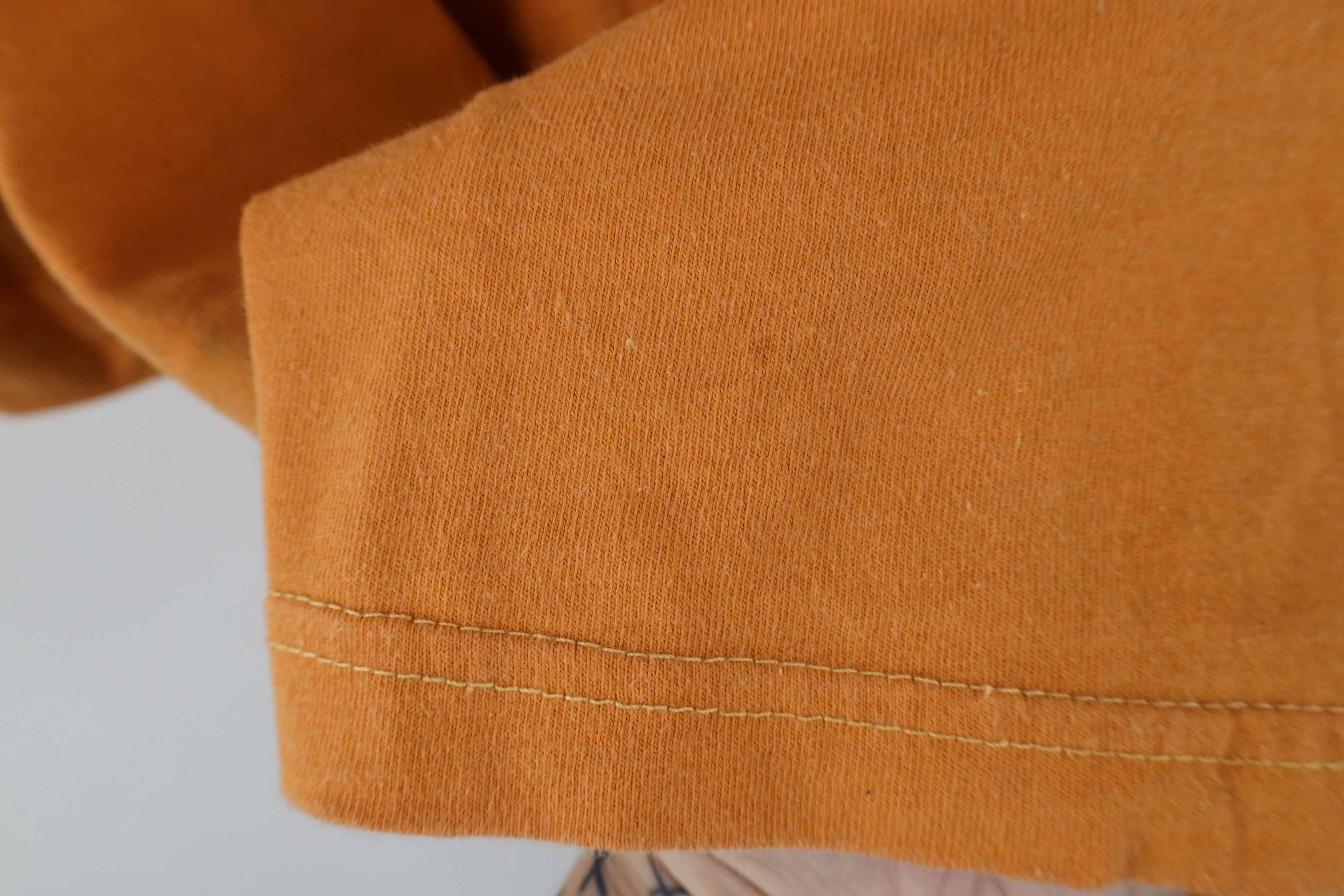 Vintage Vintage 90s Streetwear Blank Baggy Fit Pocket T-Shirt Orange Size US M / EU 48-50 / 2 - 8 Thumbnail