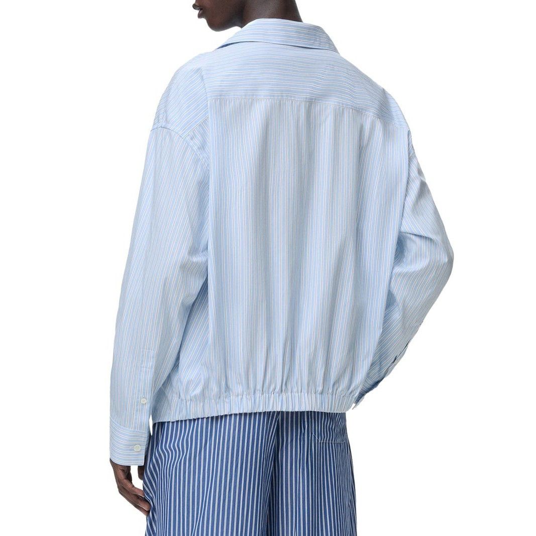 Loewe LOEWE Striped Oversized Bowling Collar Light Blue Navy Cotto Size US XL / EU 56 / 4 - 2 Thumbnail