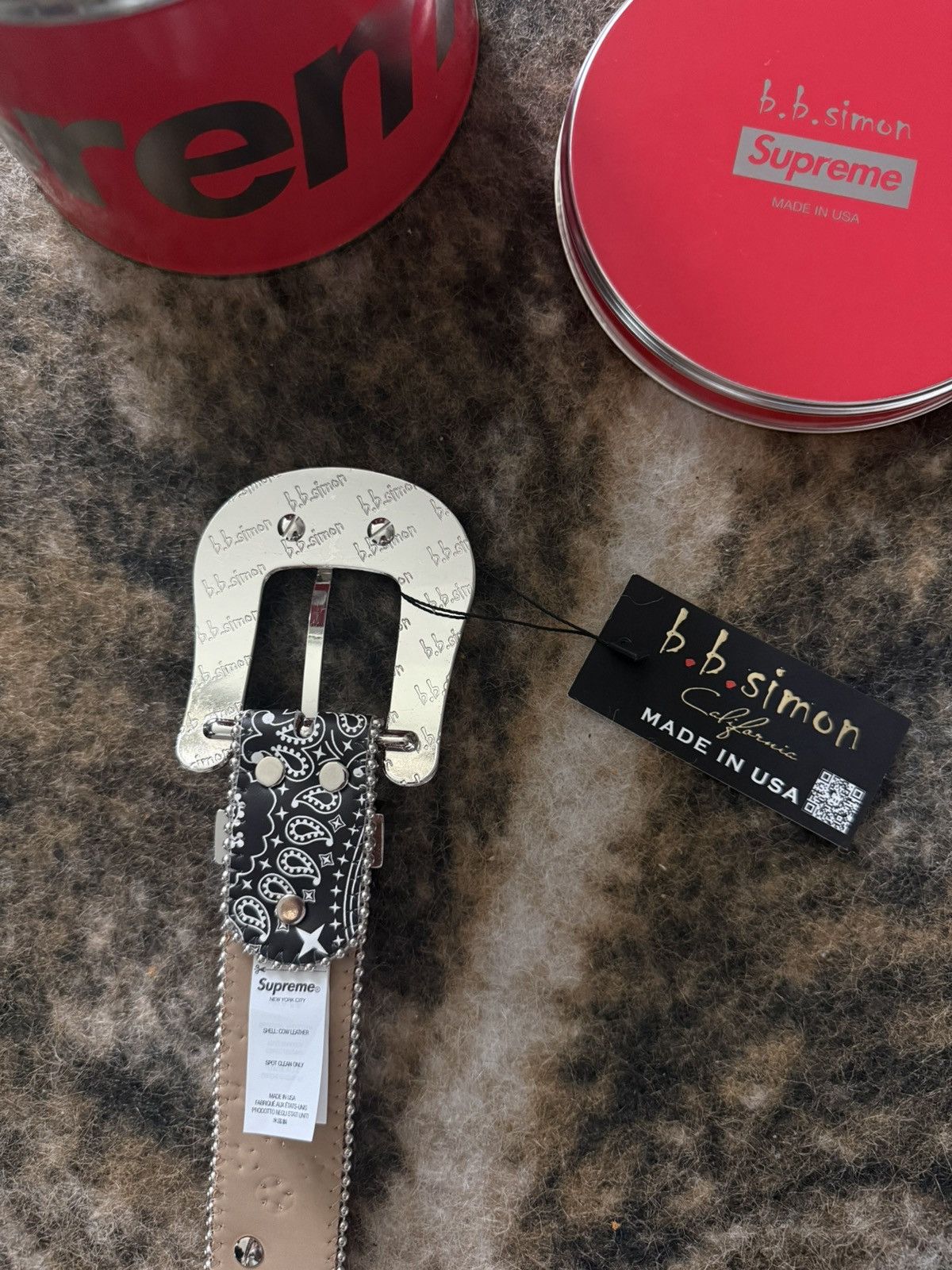 B.B. Simon × Supreme SUPREME BB SIMON BANDANA BELT Size 34 - 8 Thumbnail