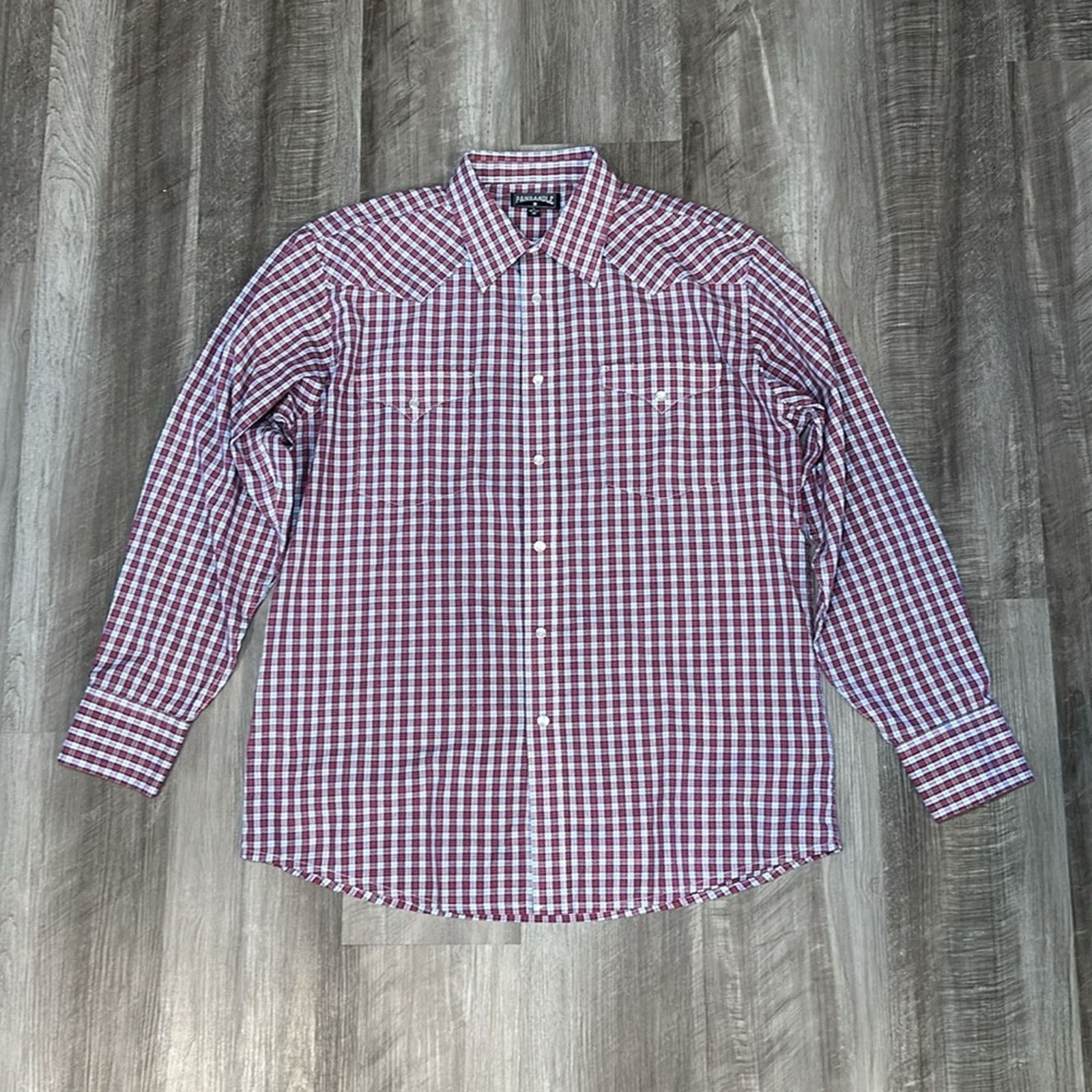 Panhandle Slim Panhandle Western Plaid Long Sleeve Pearl Snap - Large Size US L / EU 52-54 / 3 - 2 Thumbnail