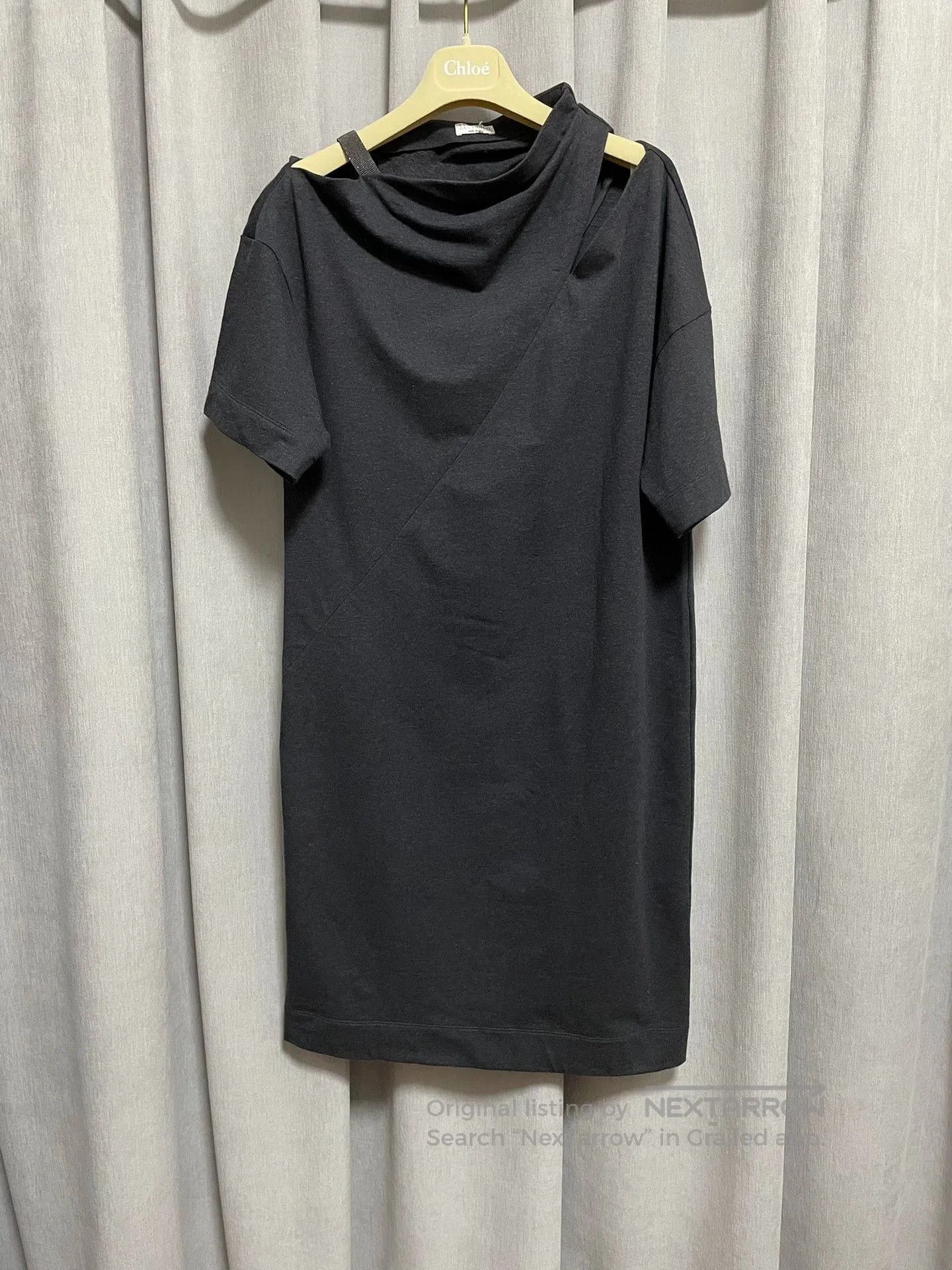 Brunello Cucinelli Beaded Shoulder Dress.