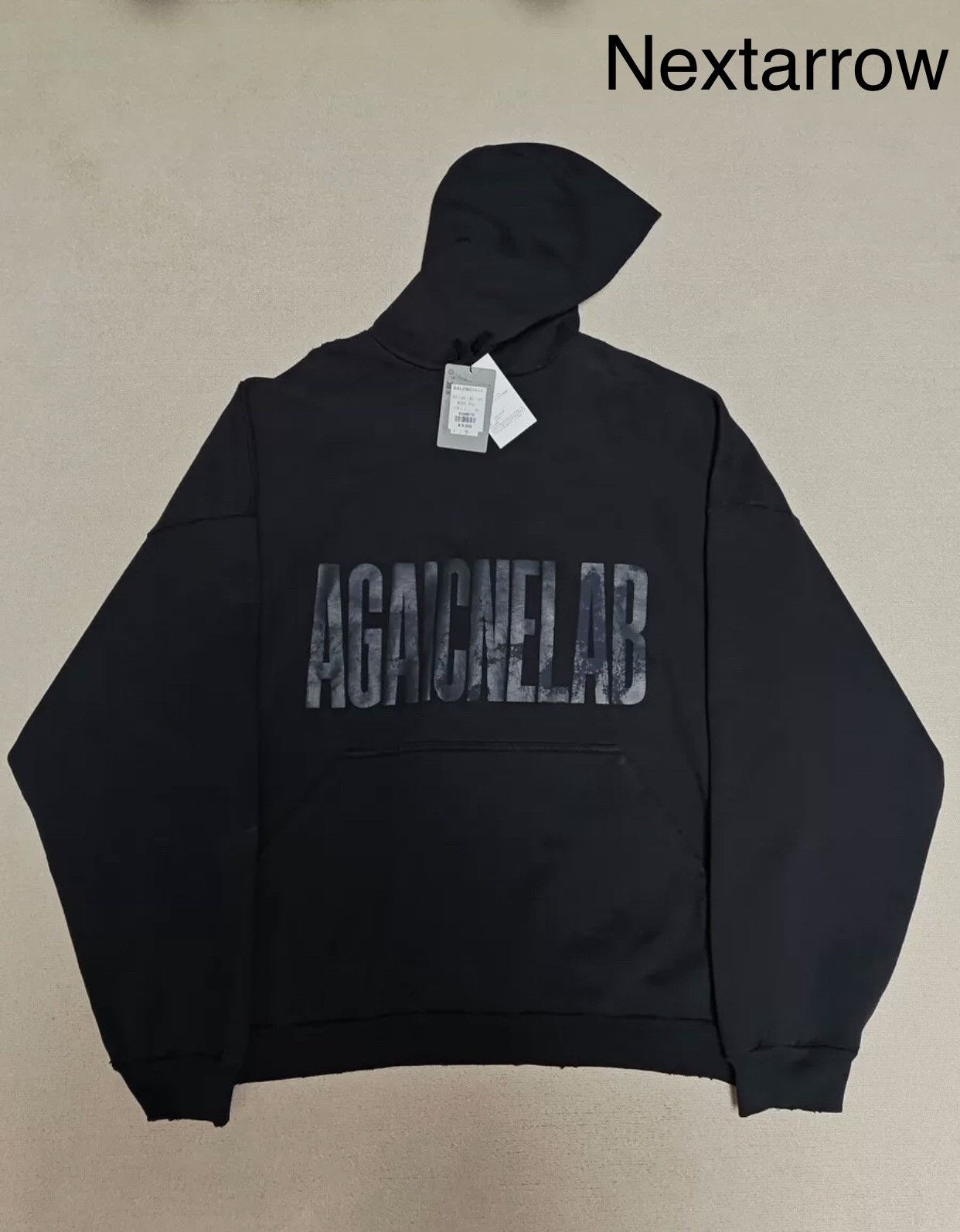 Balenciaga Balenciaga24 fall AGAICNELAB Print Destruction Hoodie Size US S / EU 44-46 / 1 - 1 Thumbnail