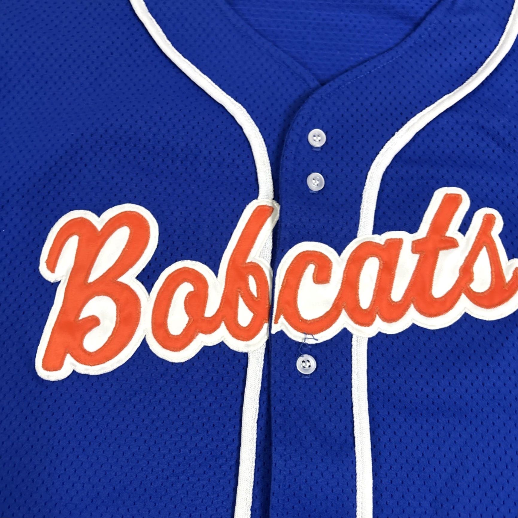 Vintage SM athletics High School Baseball Jersey Bobcats Button XL Blue Embroidered USA #20 Mens XL Size US XL / EU 56 / 4 - 2 Thumbnail