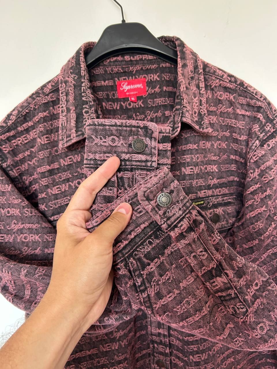 Supreme Supreme Multi Type Jacquard Denim Shirt Overshirt Jacket Size US XL / EU 56 / 4 - 14 Thumbnail