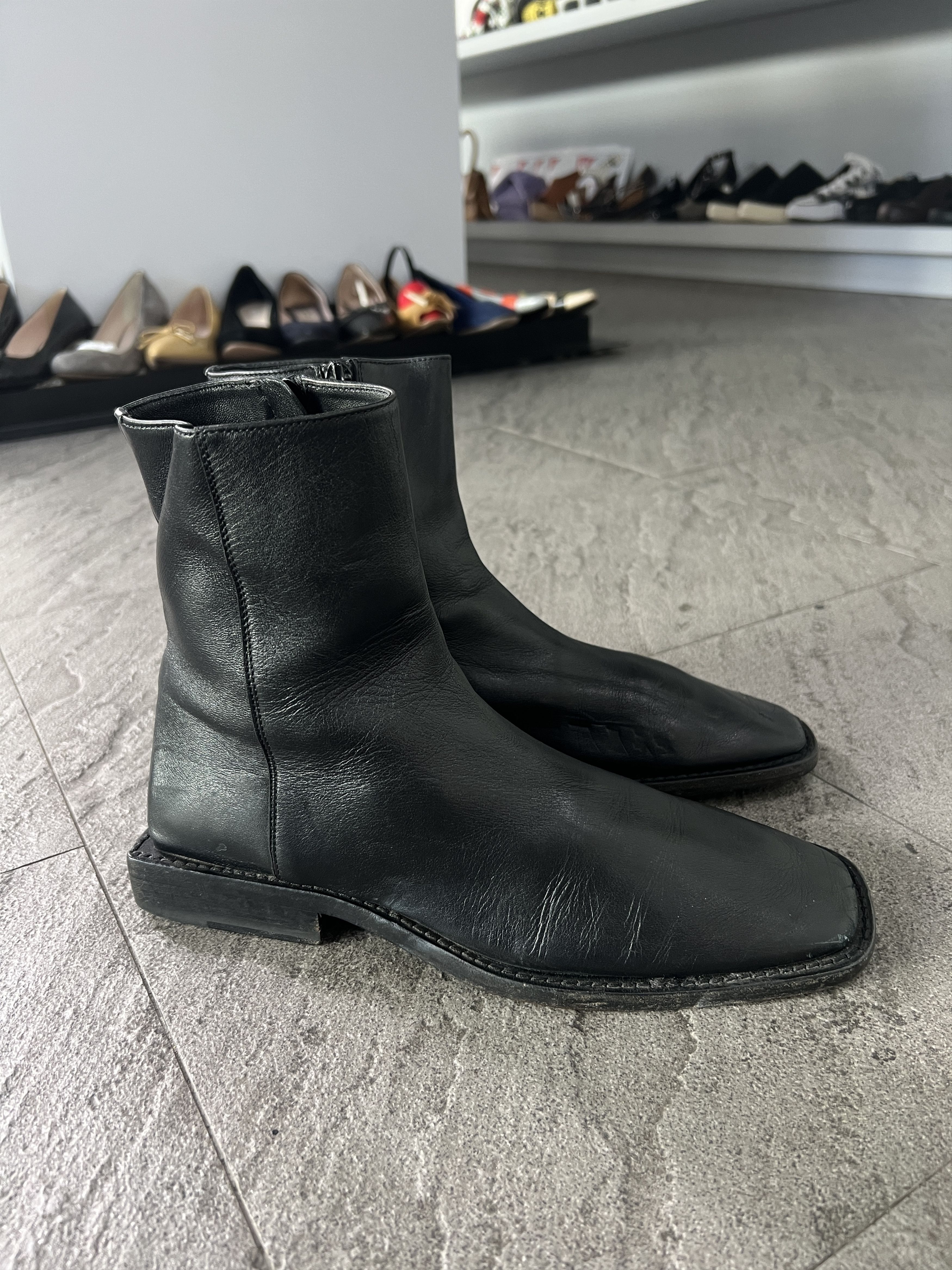 Balenciaga Balenciaga Square Toe Zip Leather Boots EU38 Italy Size US 8 / IT 38 - 5 Thumbnail