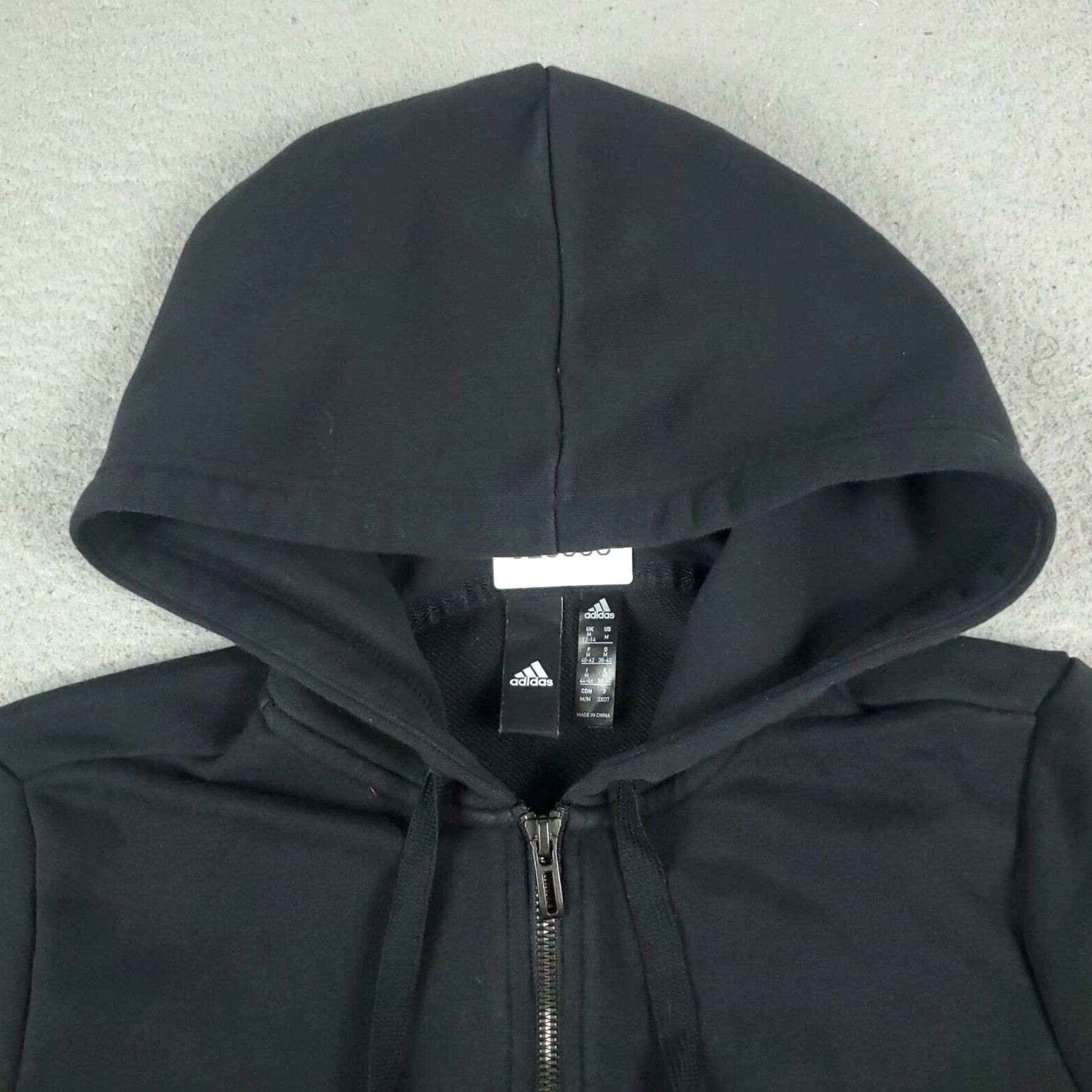 Adidas Adidas Womens Medium Full Zip Up Hoodie Sweatshirt Black Ladies Size M / US 6-8 / IT 42-44 - 2 Thumbnail
