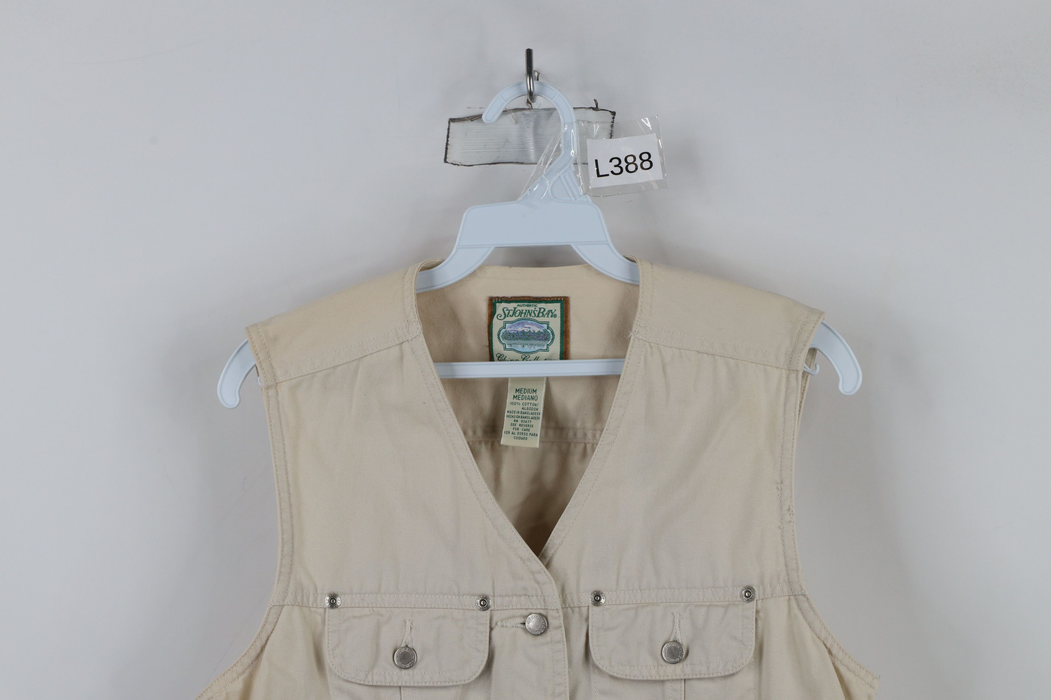 Vintage Vintage 90s Streetwear Chino Button Vest Jacket Beige Size M / US 6-8 / IT 42-44 - 2 Thumbnail