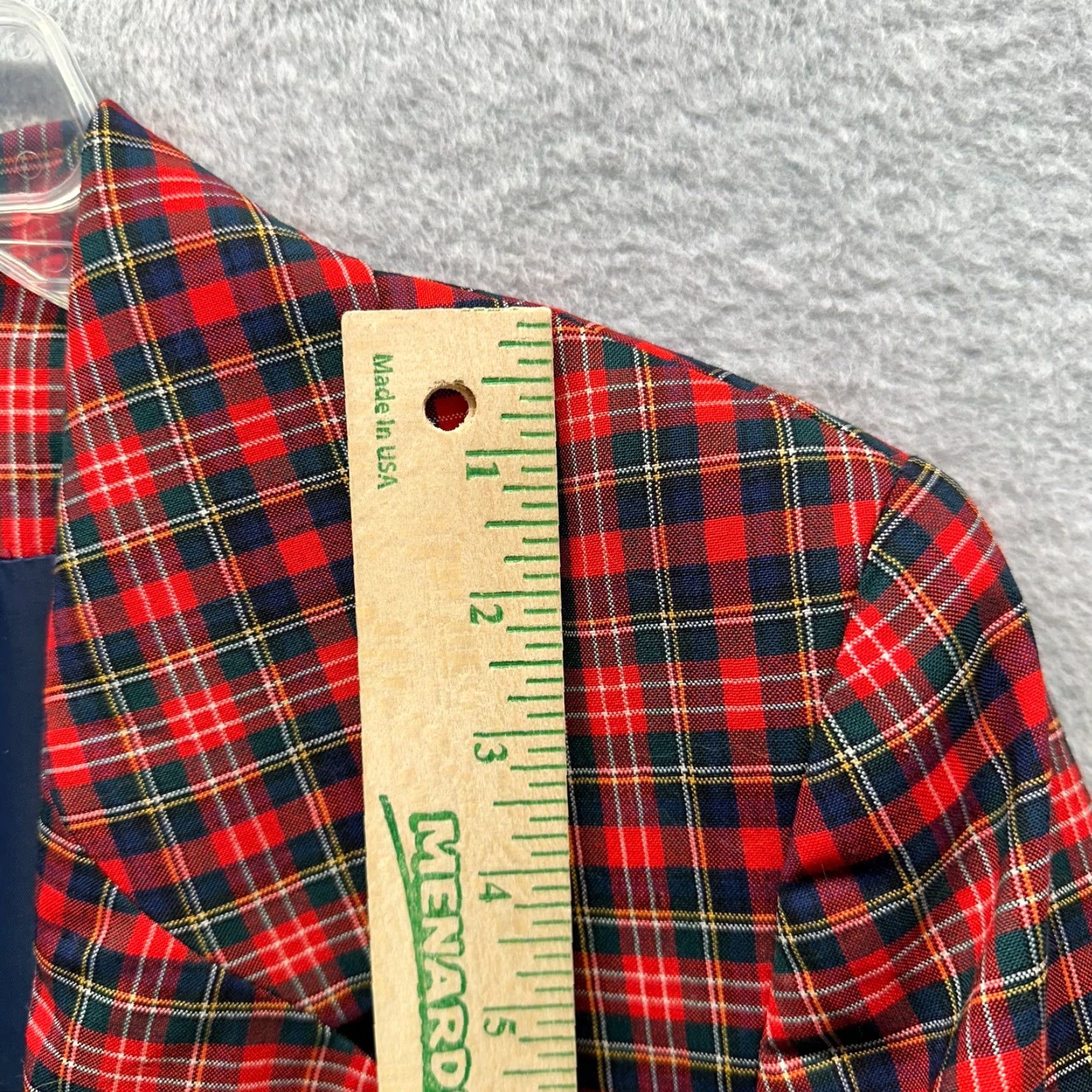 Pendleton VINTAGE Pendleton Jacket Womens Large Red Blue 100% Wool Tartan 80s Made in USA Coat Size L / US 10 / IT 46 - 7 Thumbnail