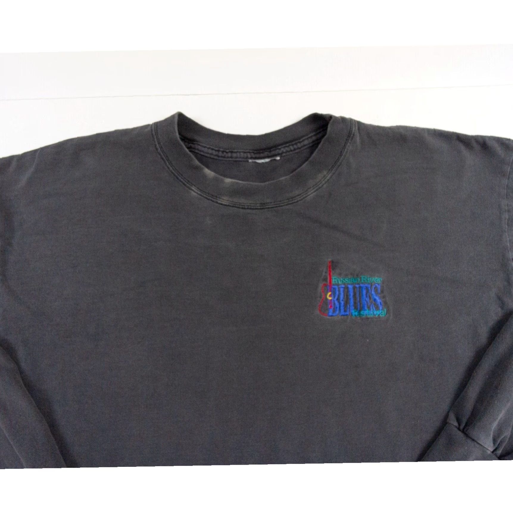 Vintage VINTAGE Russian River Blues Festival Black Long Sleeve T-Shirt Mens XLarge Music Festival Size US XL / EU 56 / 4 - 2 Thumbnail