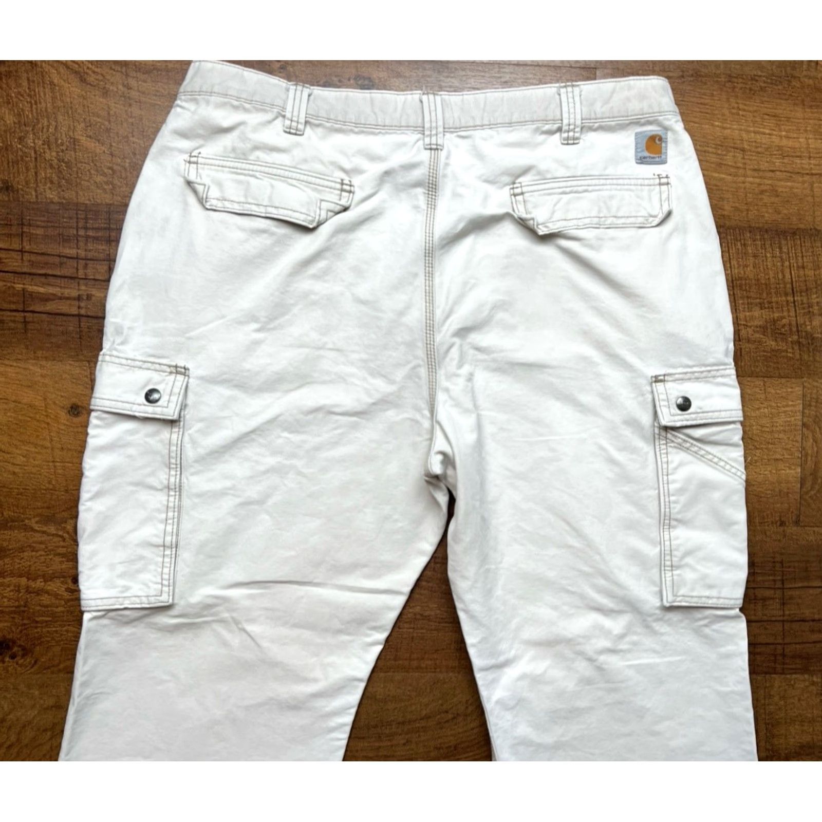 Carhartt Carhartt Cargo Pants Mens 38x29 Beige Relaxed Fit 5-Pocket Canvas Workwear Baggy Straight 100272 253 Size US 38 / EU 54 - 4 Thumbnail