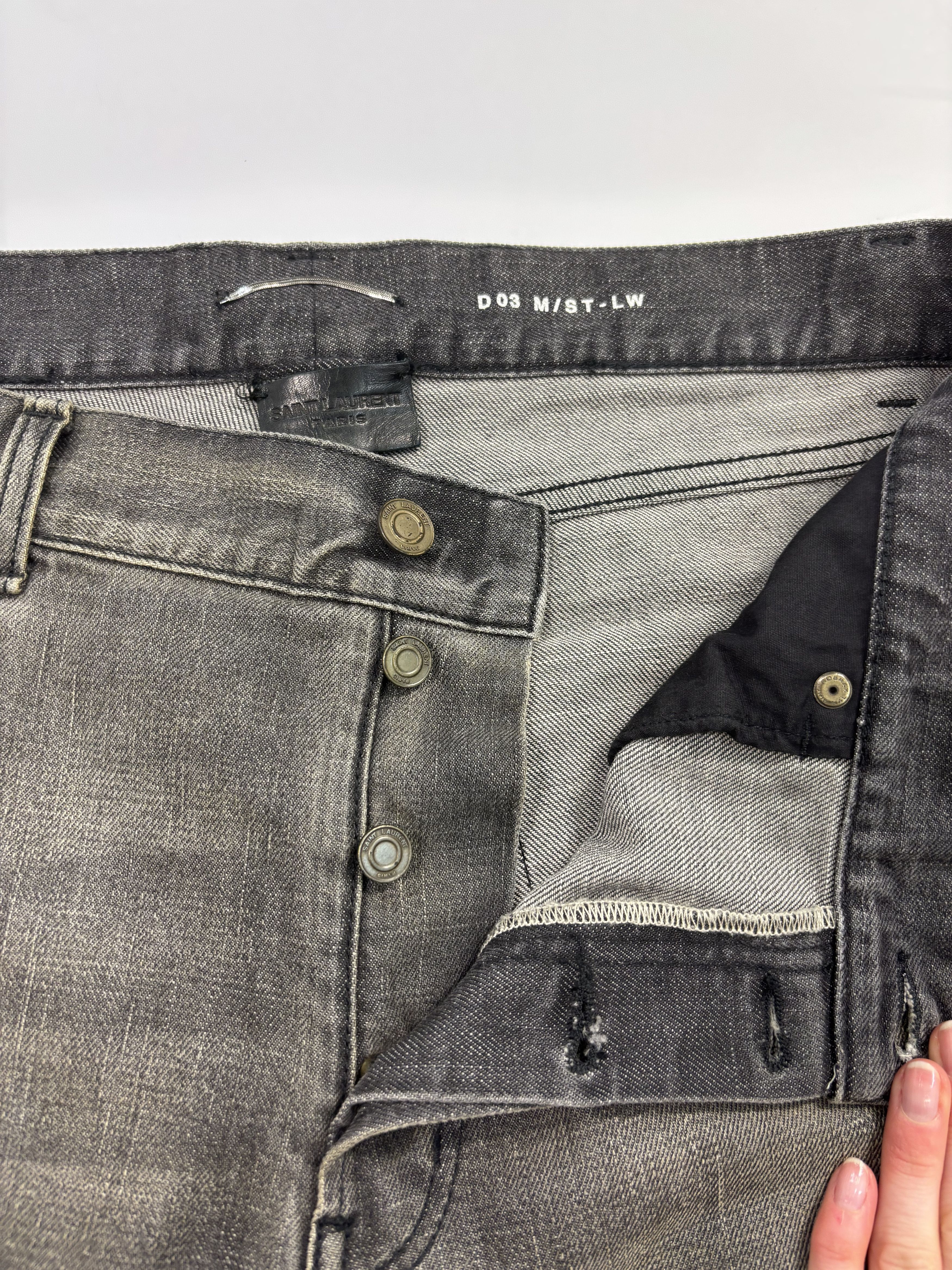 Saint Laurent Paris Saint Laurent Grey Jeans Size US 34 / EU 50 - 2 Thumbnail