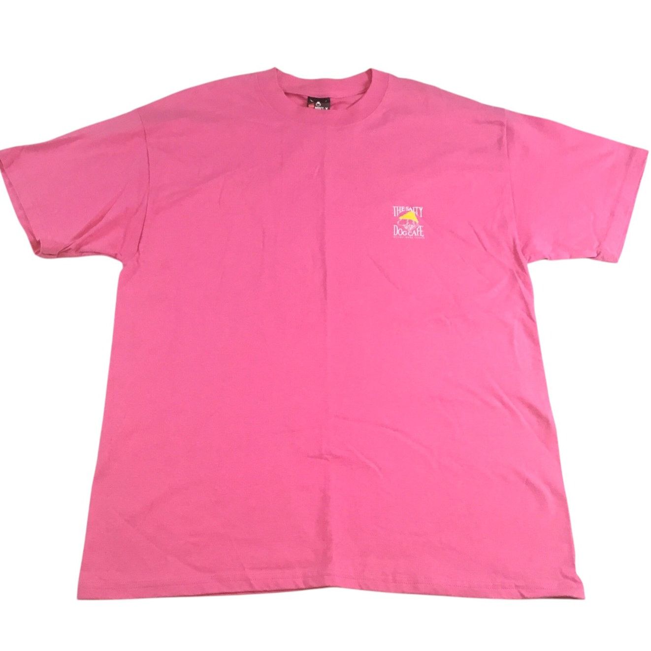 Hanes Salty Dog Cafe T-Shirt Pink Yellow White Classic Logo Size L Size L / US 10 / IT 46 - 1 Thumbnail