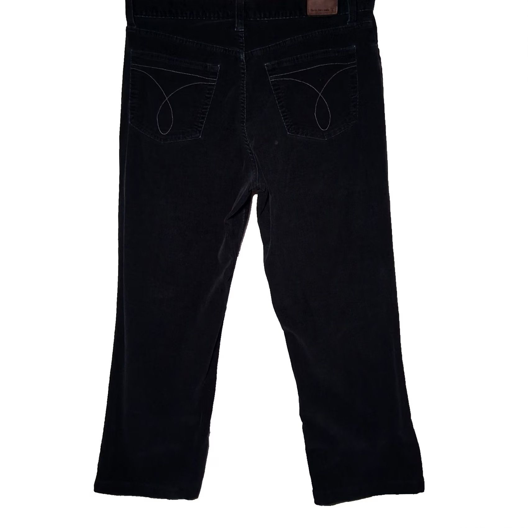 Calvin Klein Calvin Klein Pants Women 16 Bootcut Black Stretch Classic Hemmed Corduroy Size 38" / US 16 / IT 52 - 2 Thumbnail
