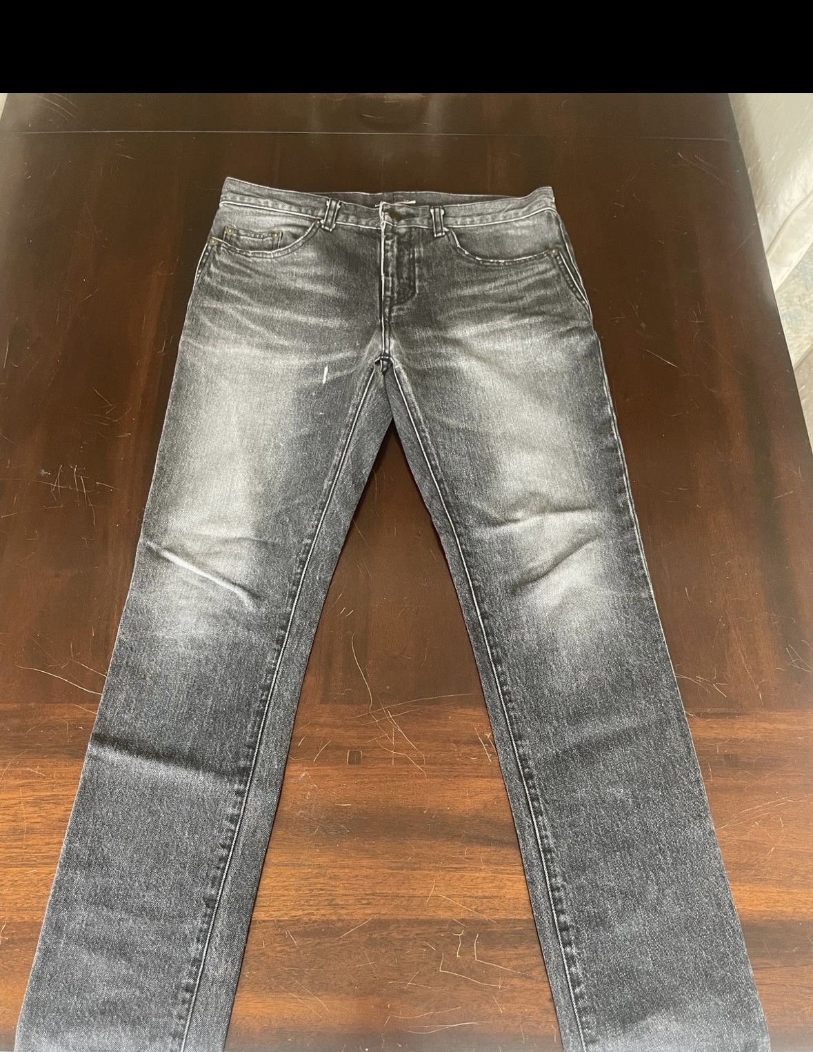 Saint Laurent Paris Embroidered Jeans Size US 31 - 3 Thumbnail