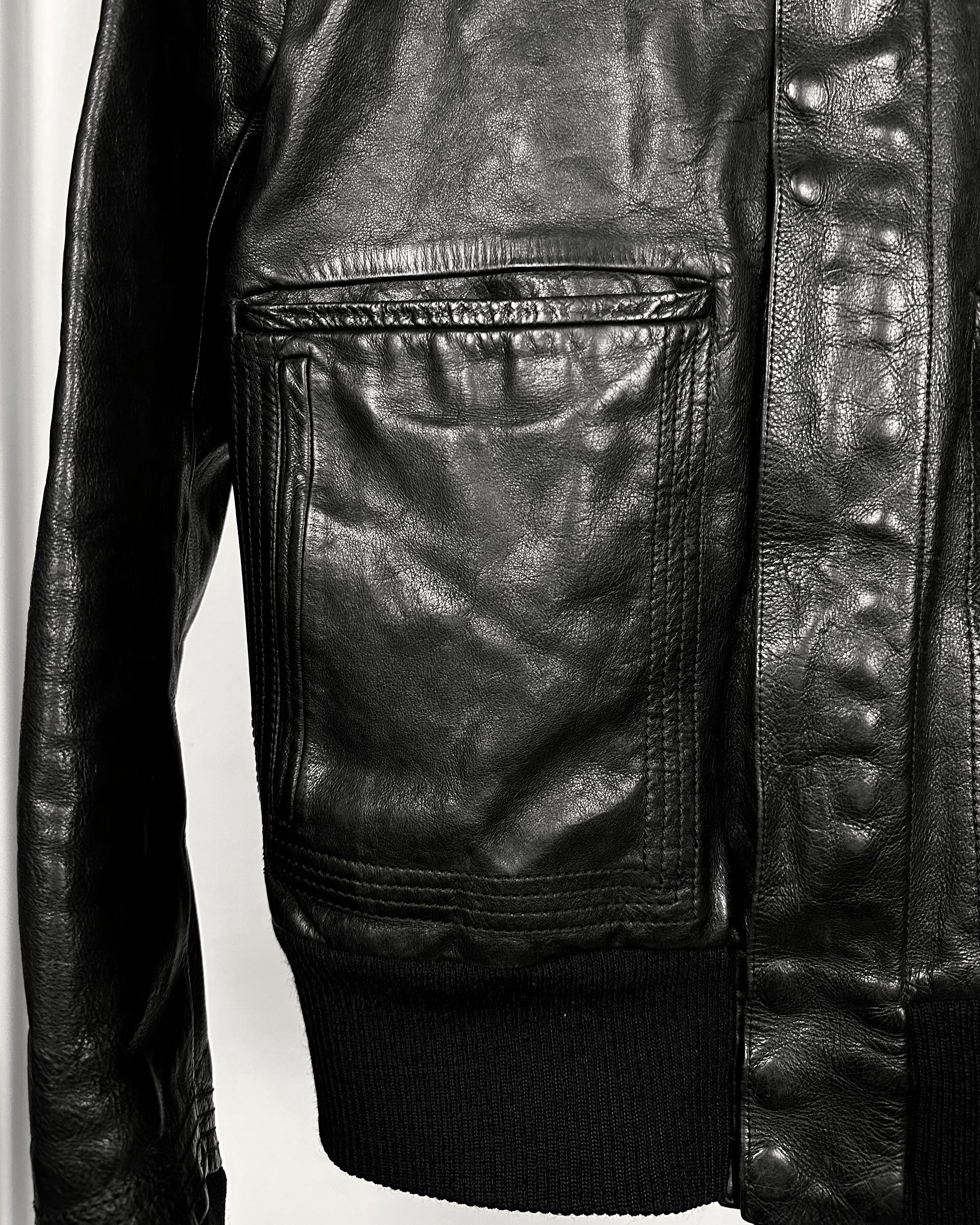 Dior Dior Homme Luster Zipper Sleeves Leather Bomber Jacket Size US M / EU 48-50 / 2 - 9 Thumbnail