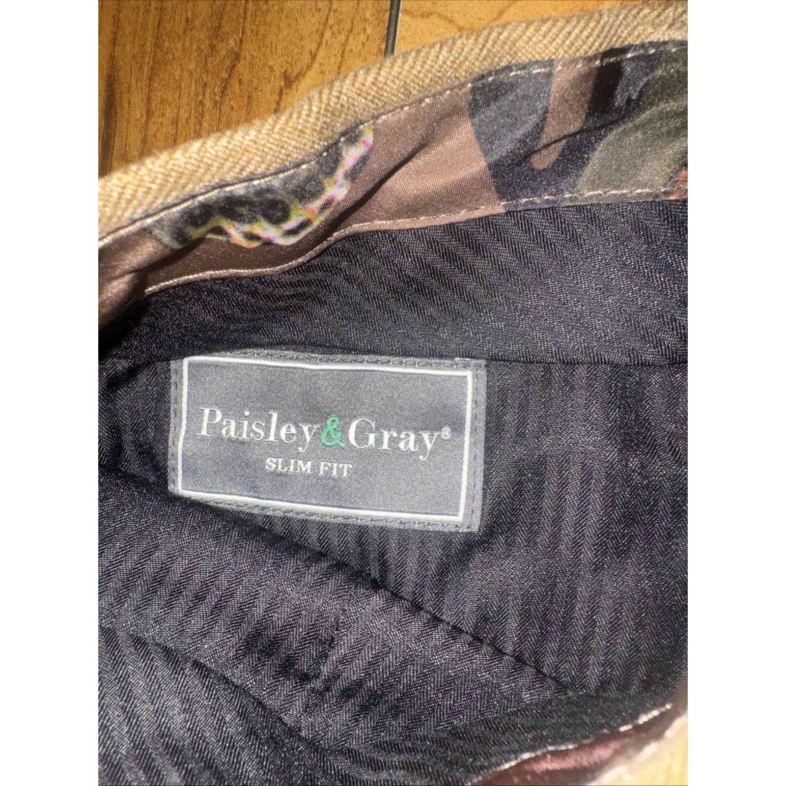 Vintage Paisley & Gray Slim Fit Pants Brown 29x32 Preppy Casual Size US 29 - 4 Thumbnail